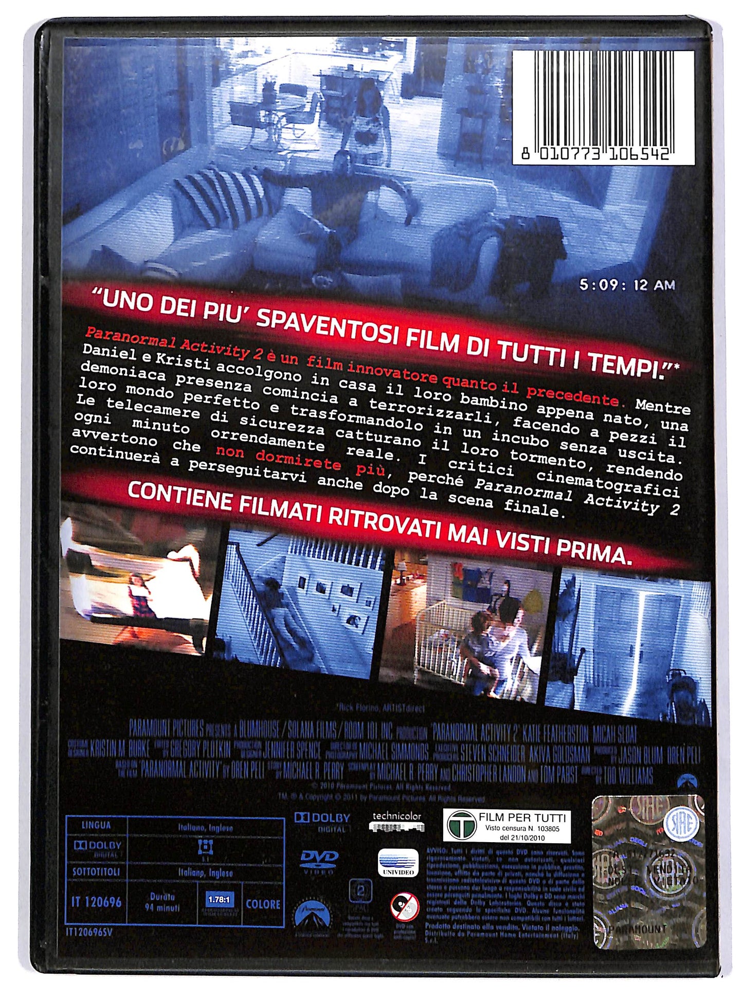 EBOND Paranormal Activity 2 - Extended Cut DVD DB666956