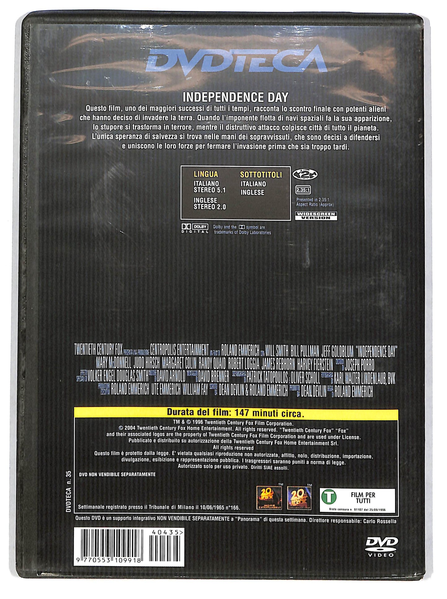 EBOND Independence Day EDITORIALE DVD DB667156
