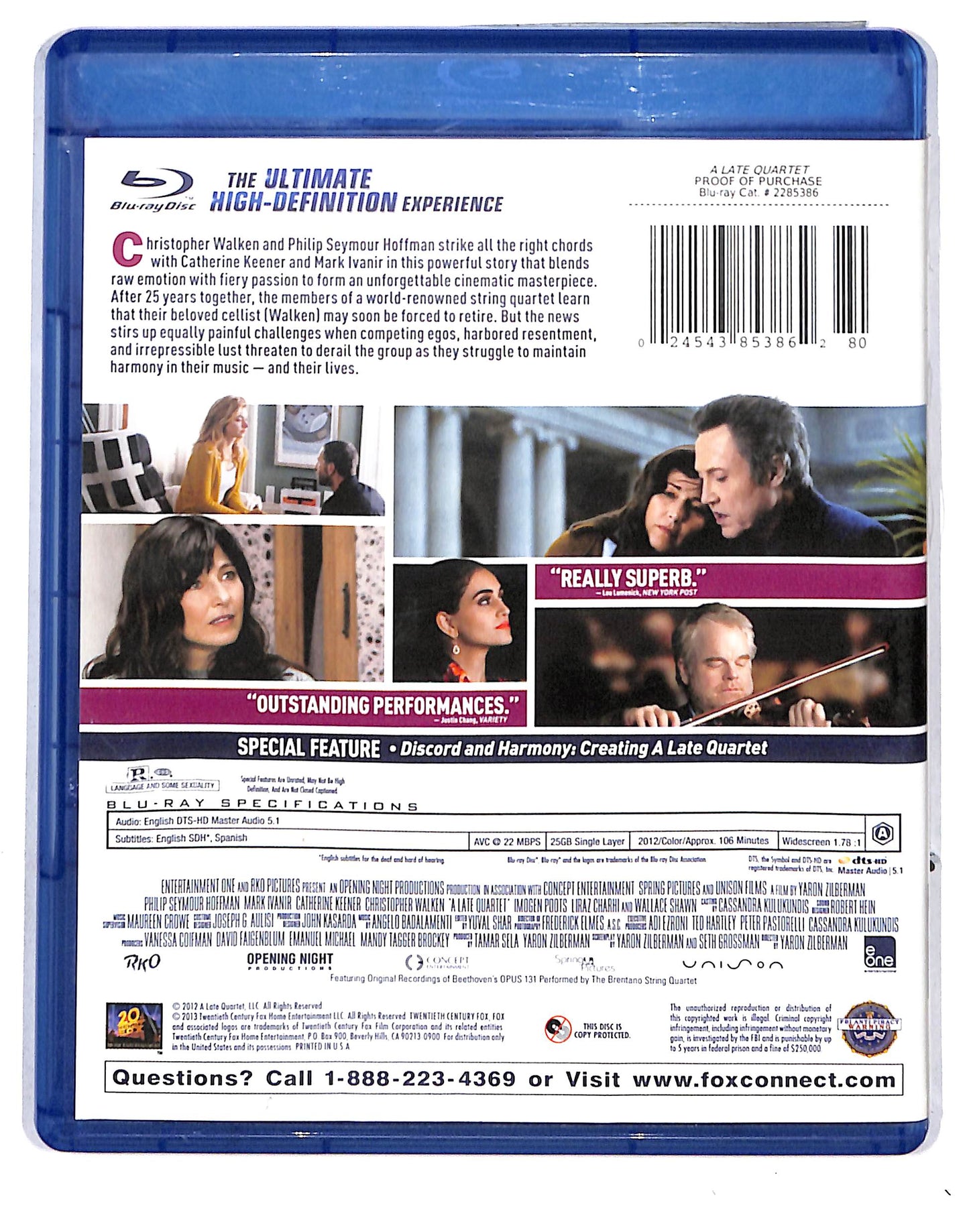 EBOND Late Quartet Edizione: Stati Uniti BLURAY DB669423