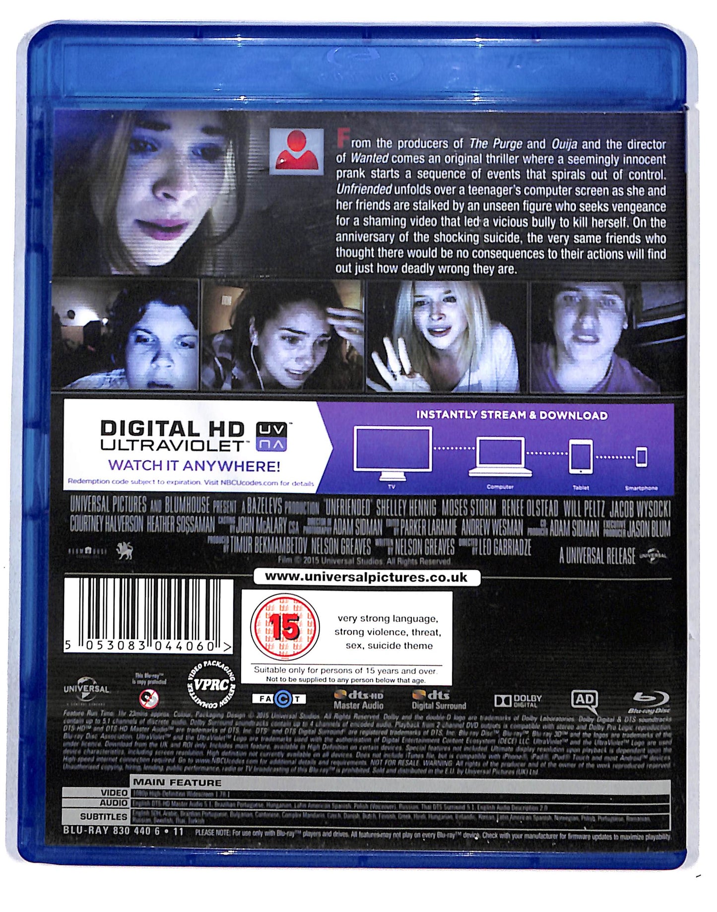 EBOND Unfriended Edizione UK BLURAY DB669445