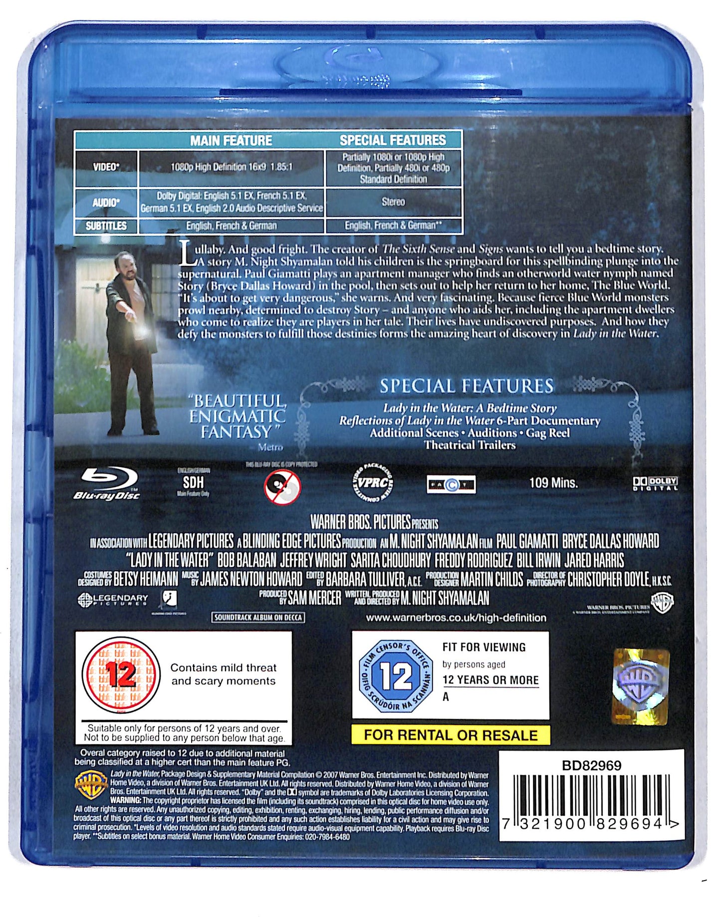 EBOND Lady In The Water Edizione: Regno Unito BLURAY DB669448