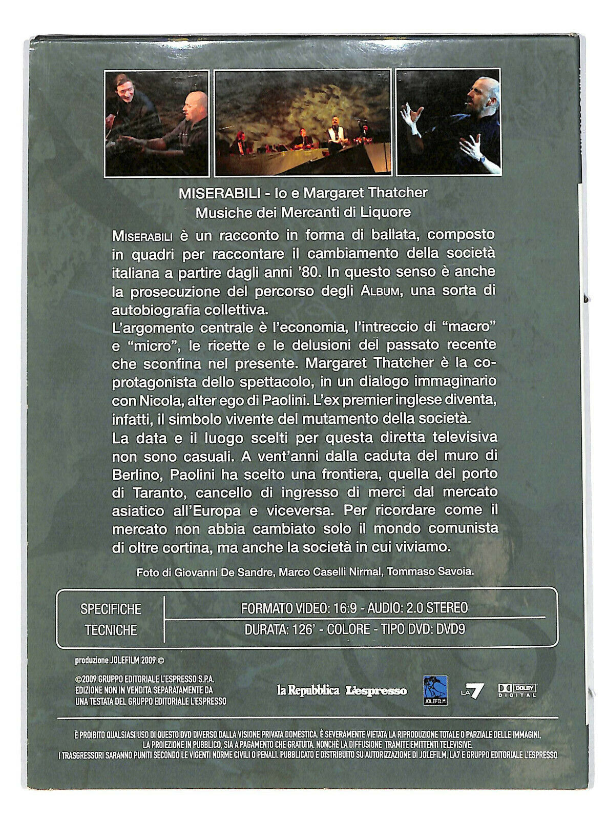 EBOND Miserabili Io e Margaret Thachter Editoriale DVD DB669761