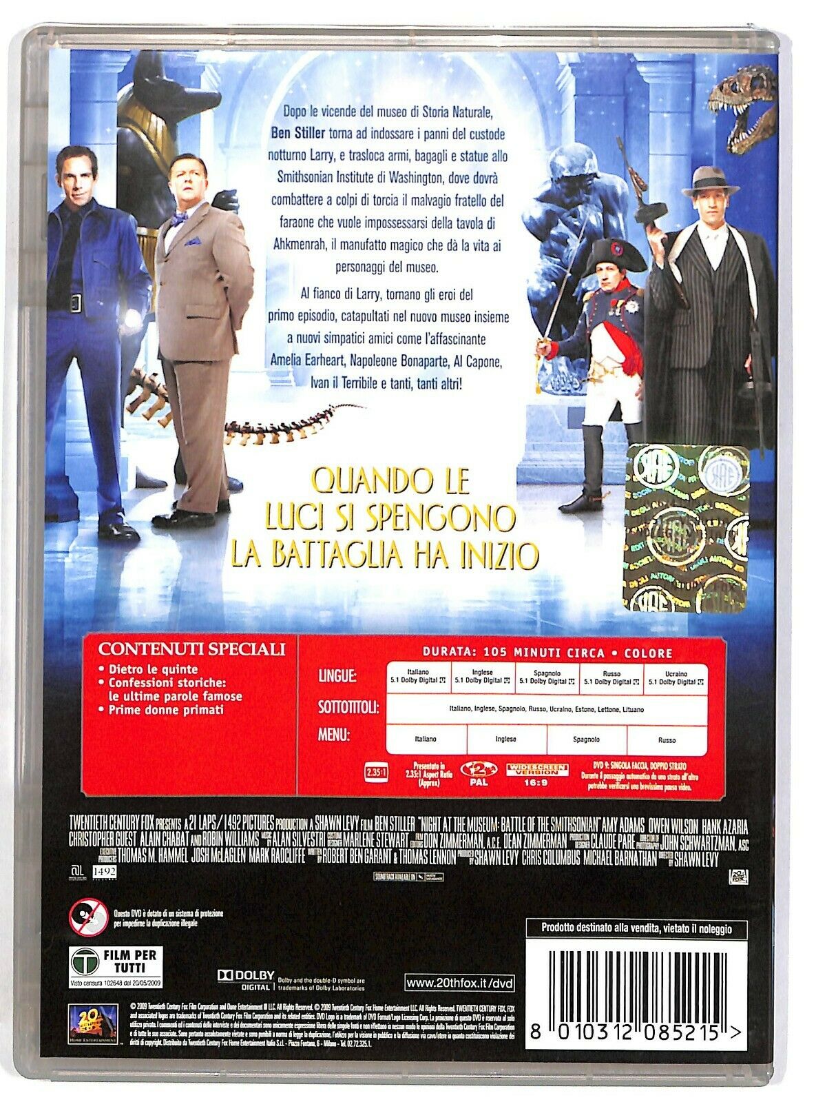 EBOND Una Notte Al Museo 2 - La Fuga Con Ben Stiller Ex Noleggio DVD DB669952