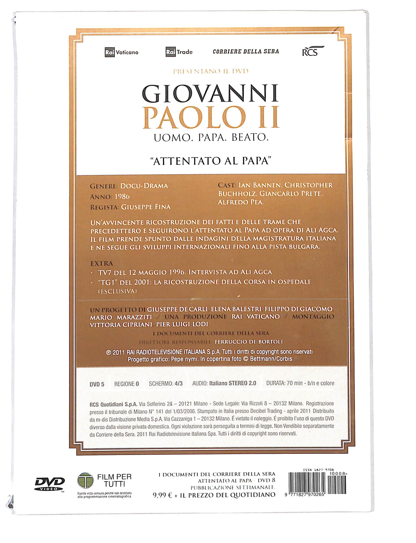 EBOND Giovanni Paolo II vol.8 attentato al papa EDITORIALE DVD DB670155