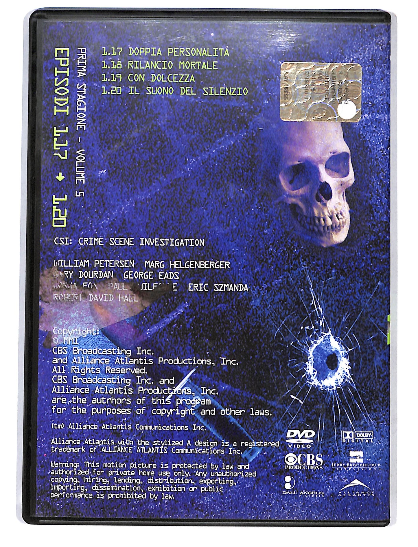 EBOND CSI prima stagione vol.5 episodi 1.17-1.20 DVD DB670166