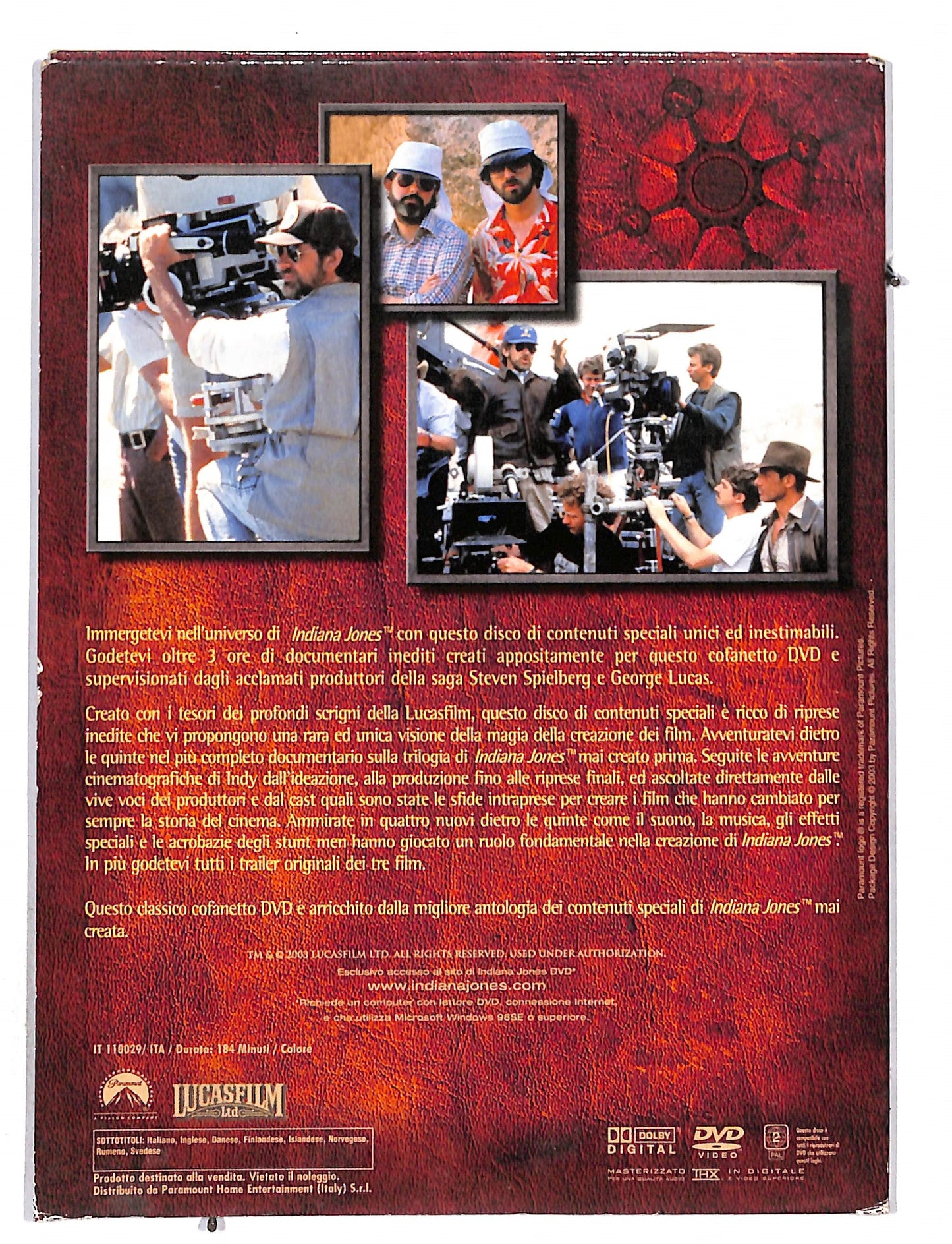 EBOND Indiana Jones contenuti speciali DIGIPACK DVD DB671120