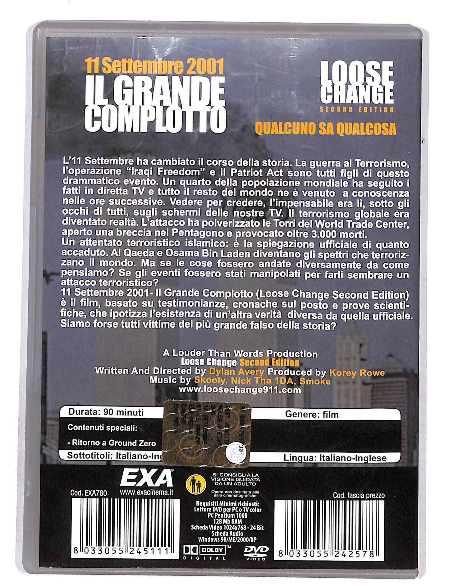 EBOND 11 settembre 2001 il grande complotto EDITORIALE DVD DB671121