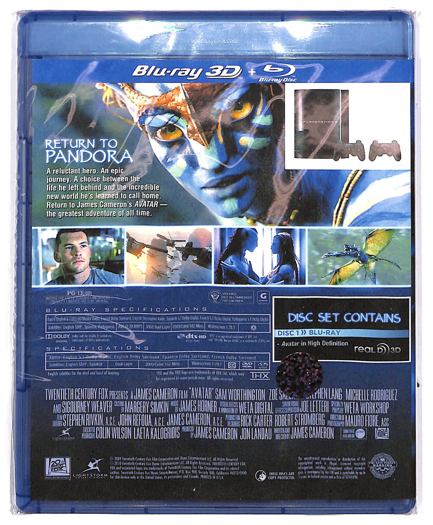 EBOND Avatar 3D + Blu Ray Lingua Inglese BLURAY DB671618