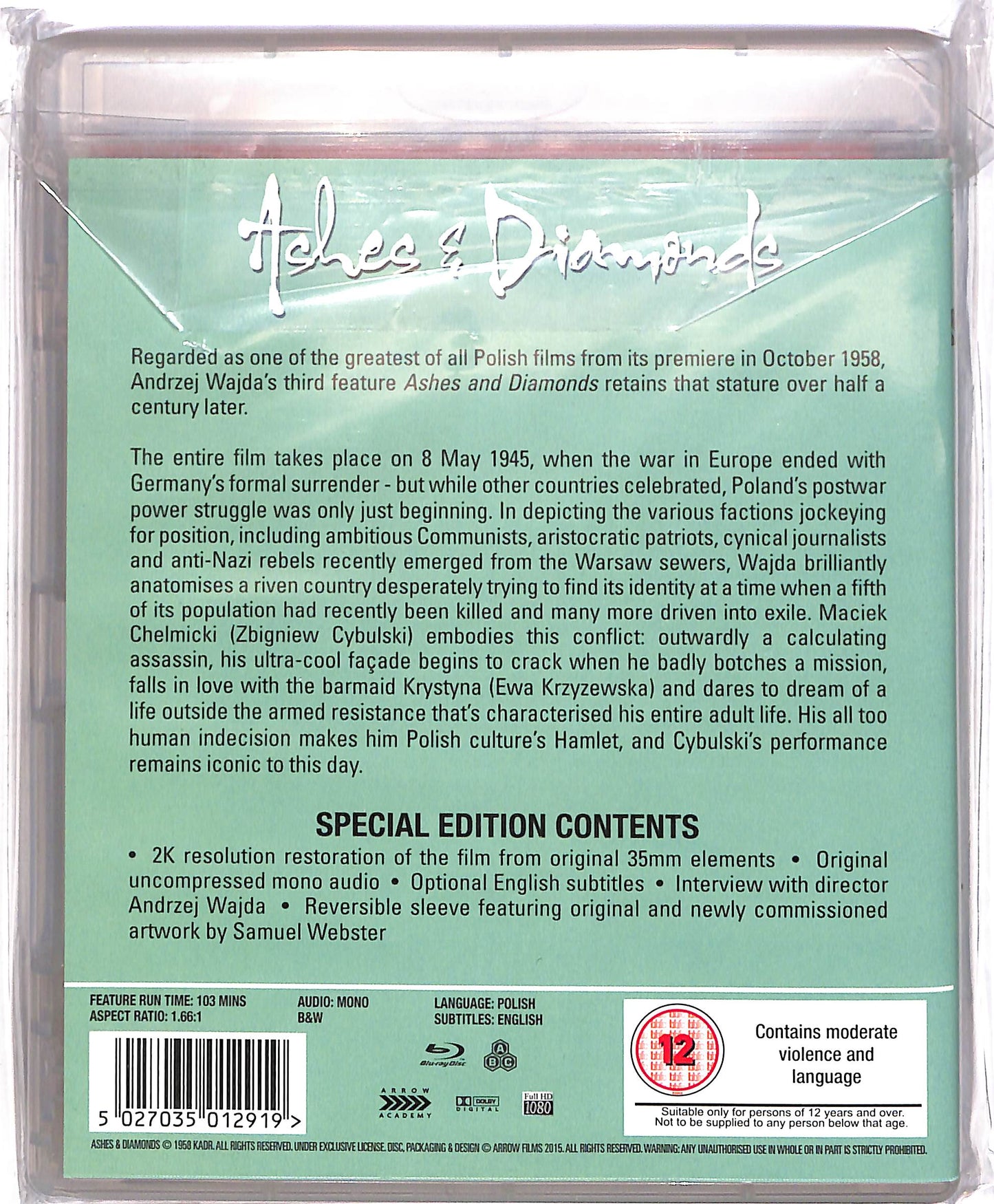 EBOND Ashes And Diamonds Limited Lingua UK BLURAY DB672140