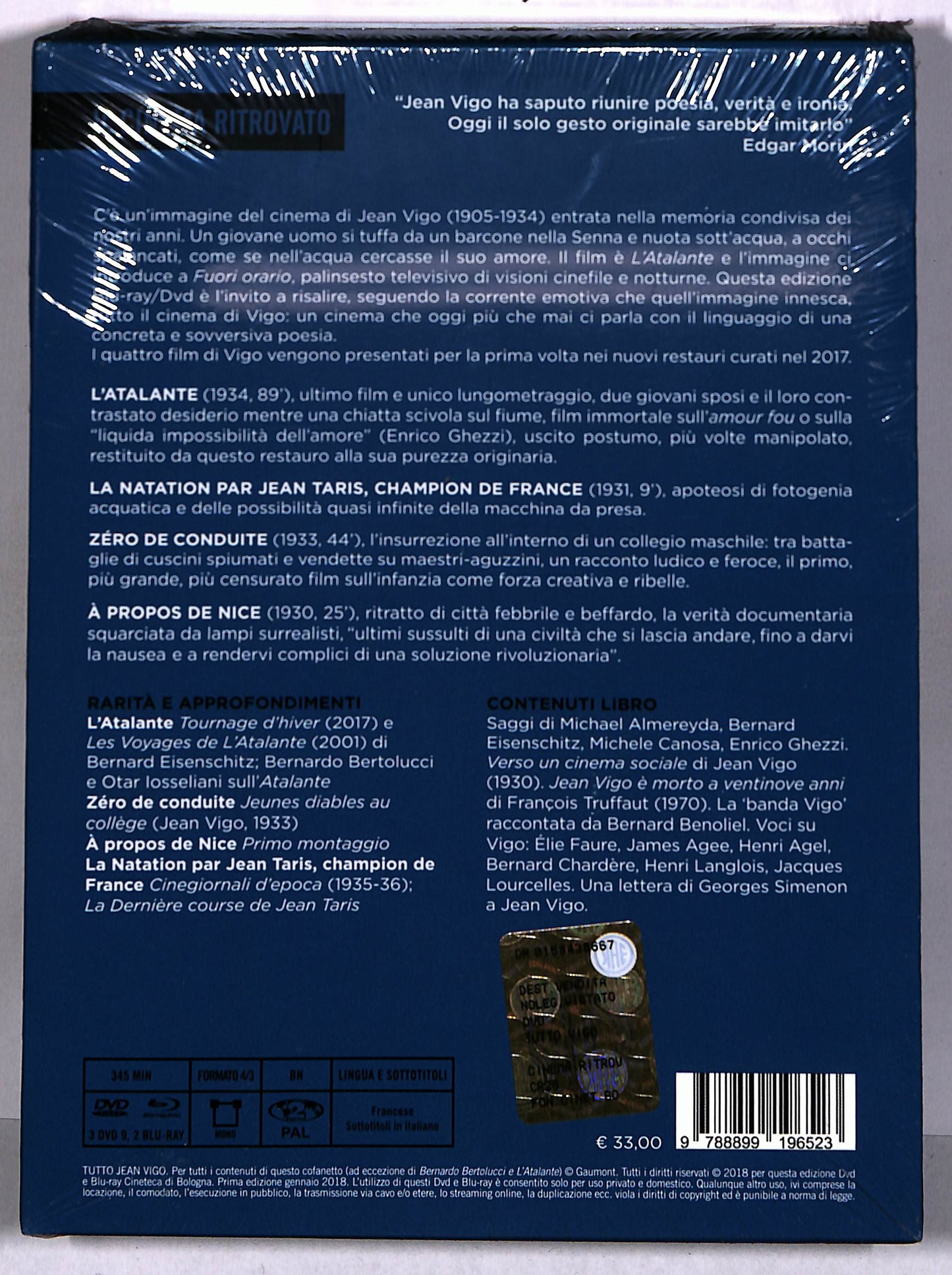 EBOND Tutto Jean Vigo. Con 2 BLURAY. Con 3 DVD video BLURAY BLURAY DB672163