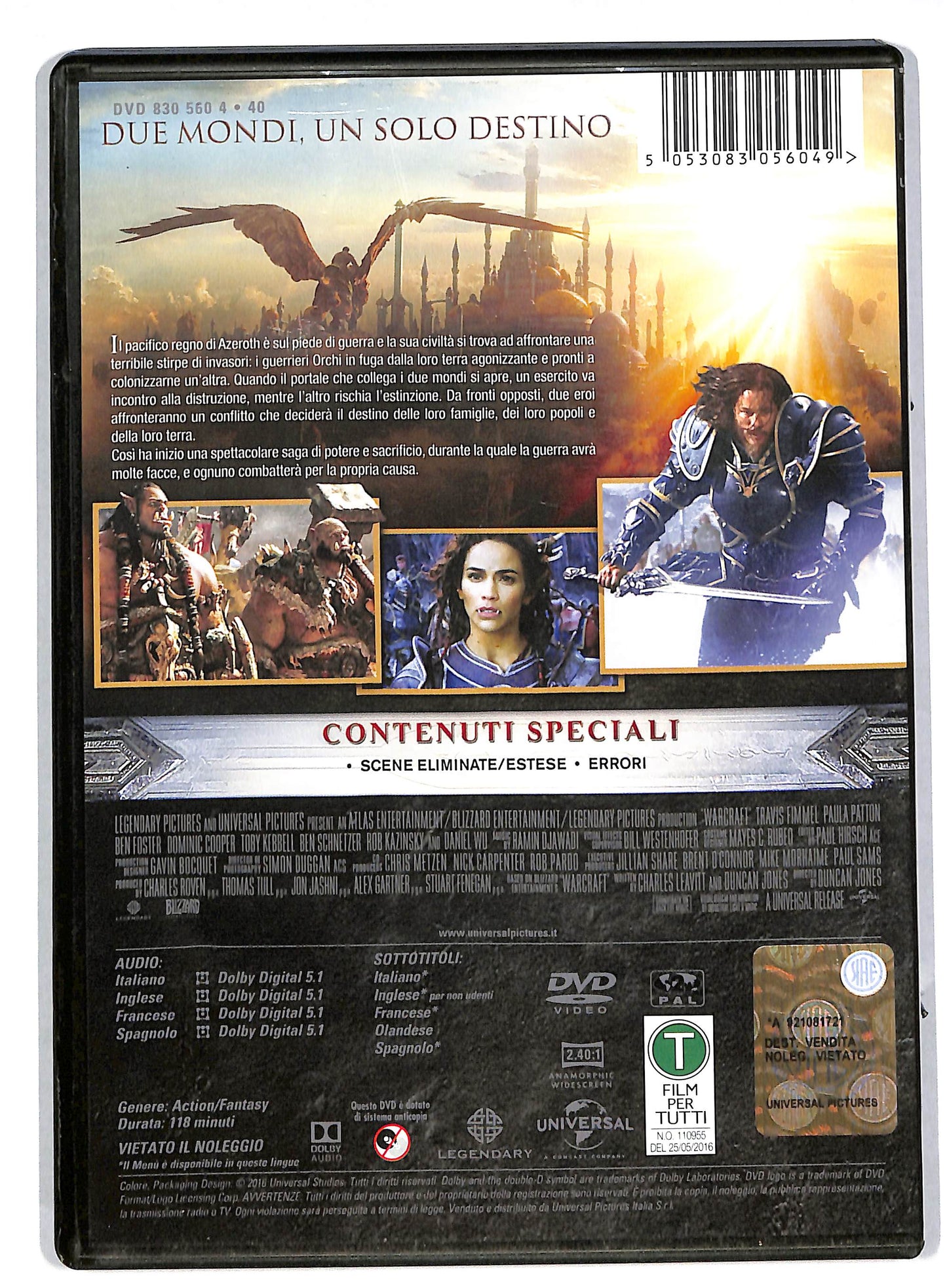 EBOND Warcraft - l'inizio DVD DB672312
