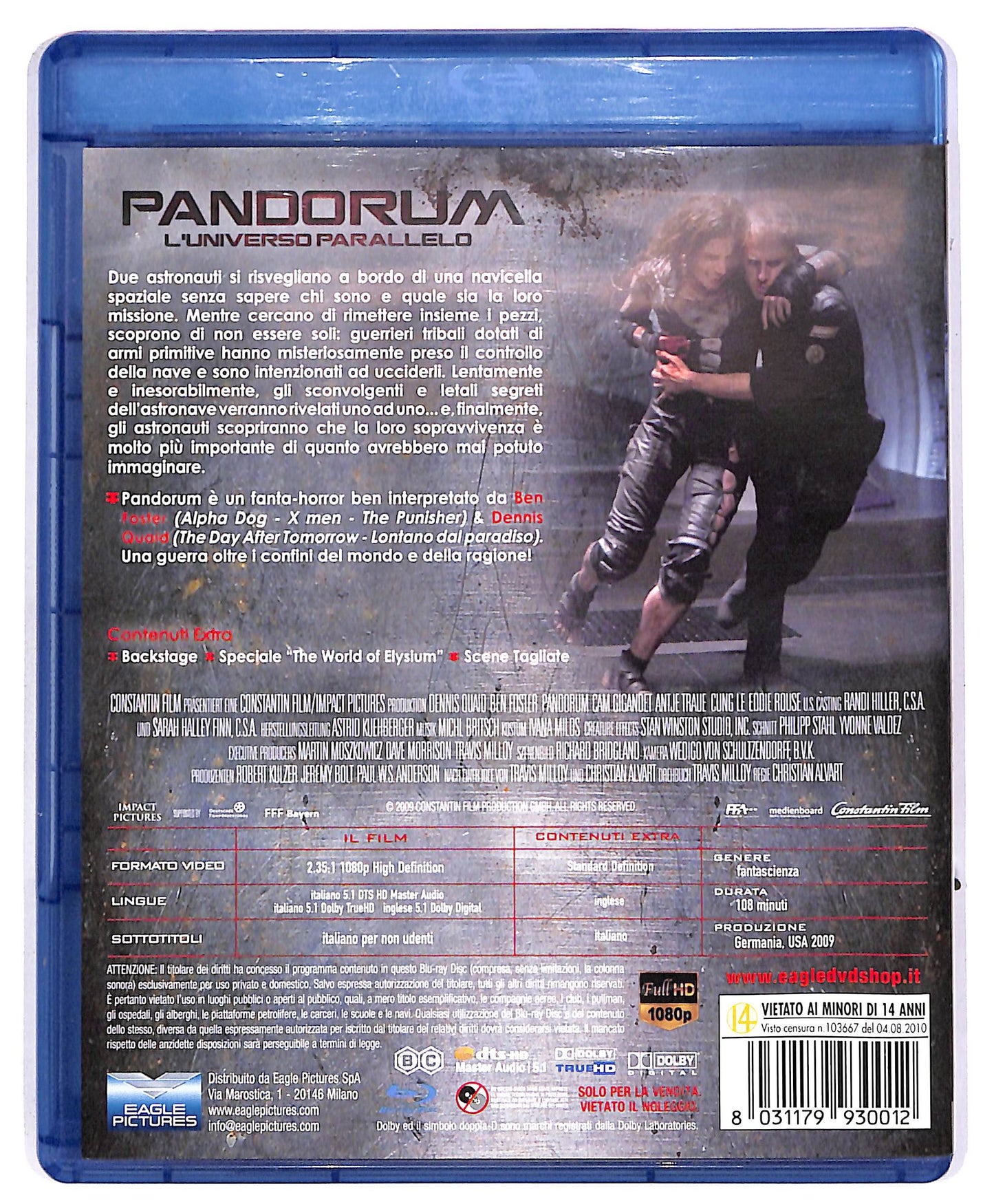 EBOND Pandorum - l'universo parallelo BLURAY BLURAY DB672417