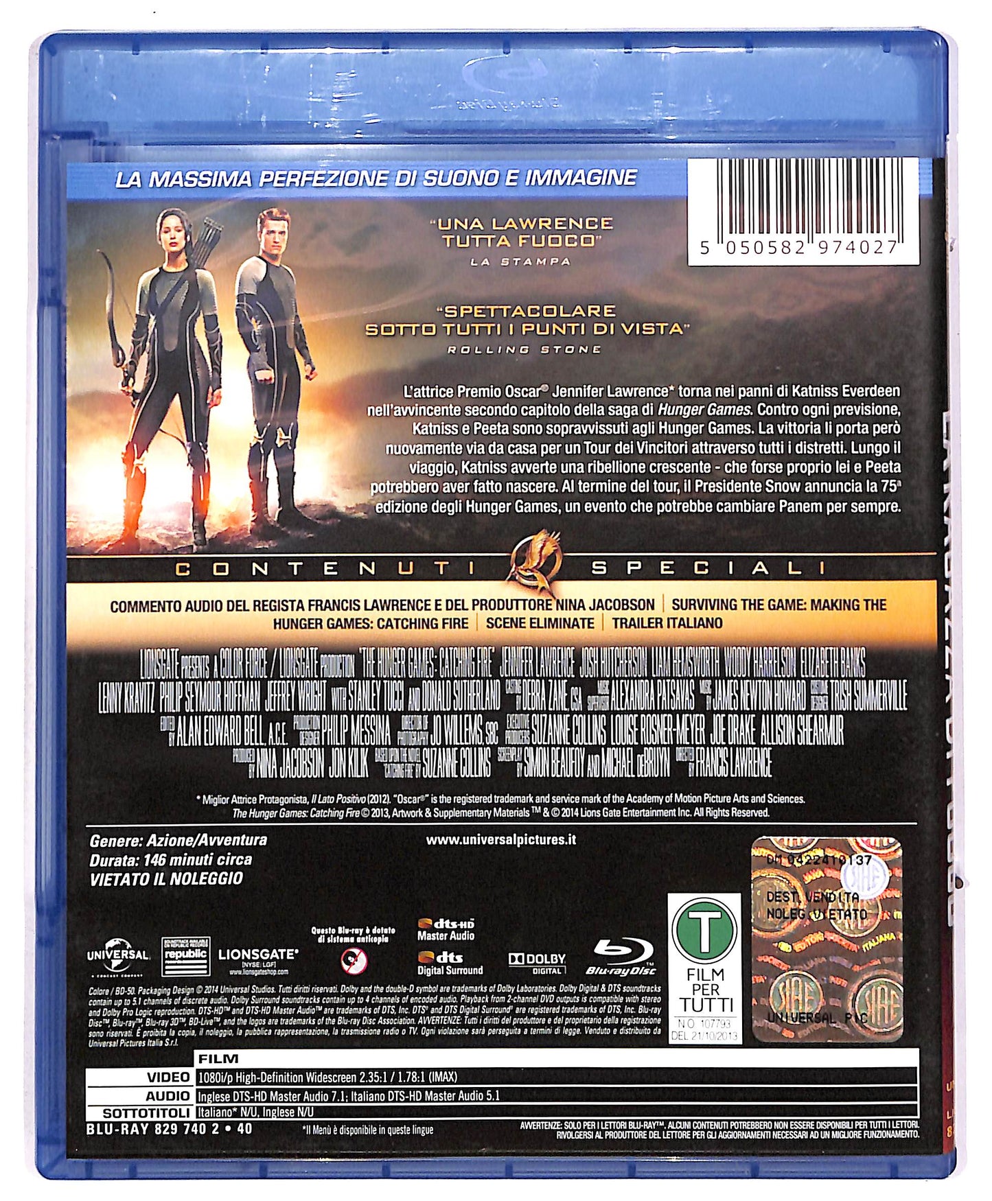 EBOND hunger games: la ragazza di fuoco BLURAY BLURAY DB672437