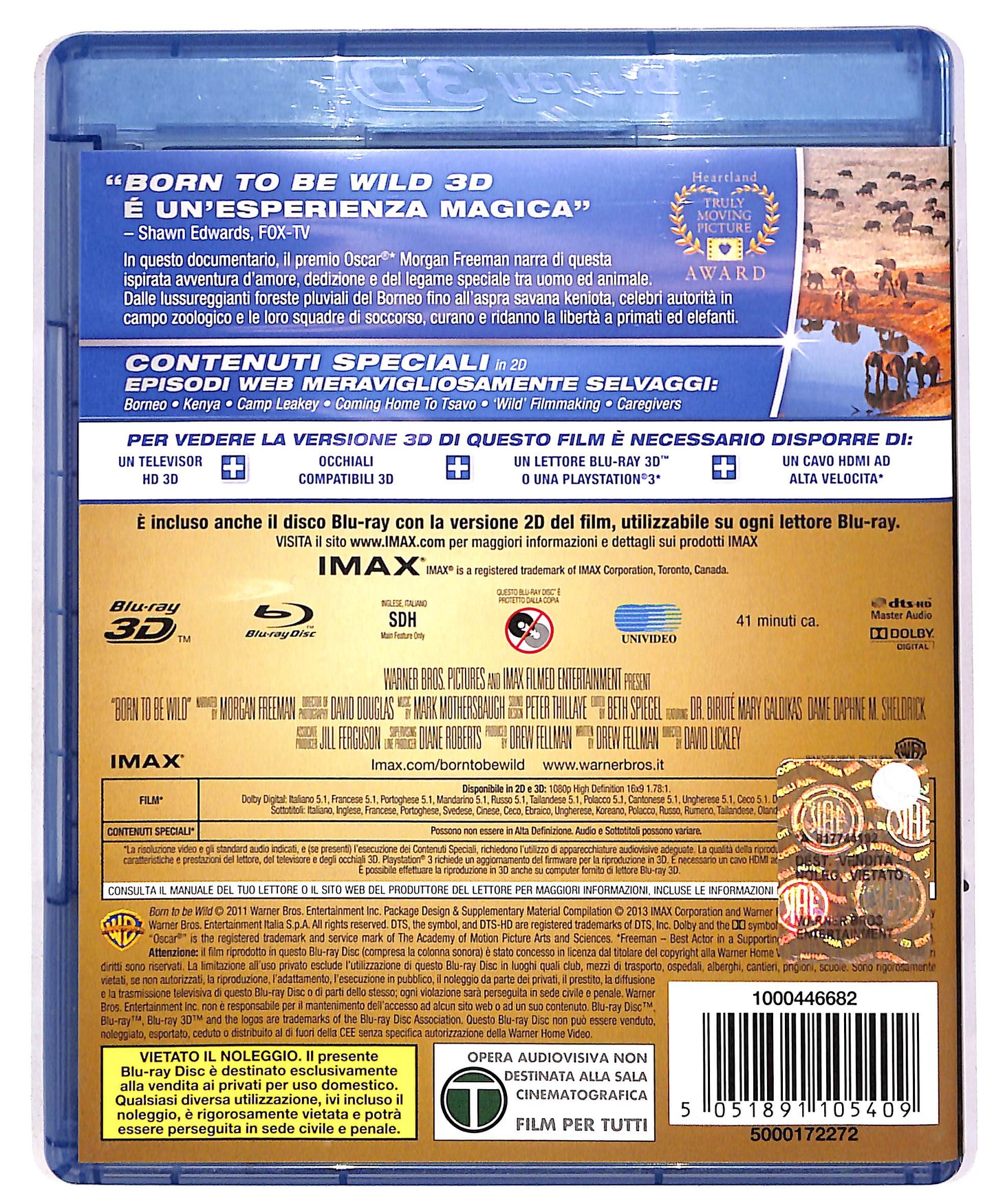 EBOND Born to be Wild Imax 3D BLURAY BLURAY DB672450