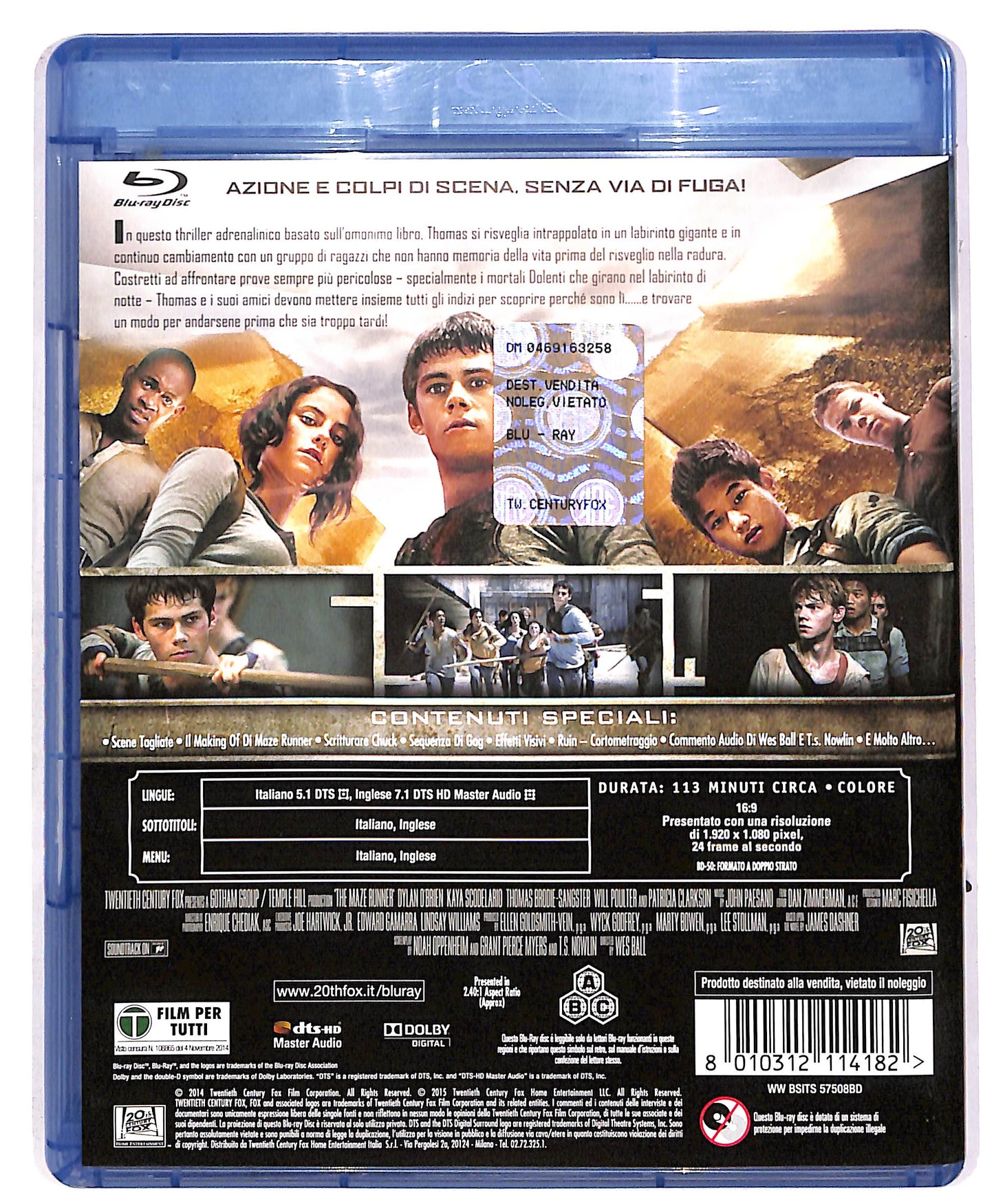 EBOND Maze Runner - Il Labirinto BLURAY DB672459