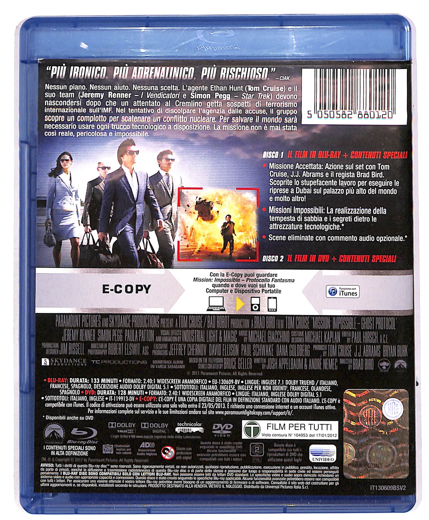 EBOND Mission Impossible Protocollo fantasma NO E-COPY BLURAY BLURAY DB672472