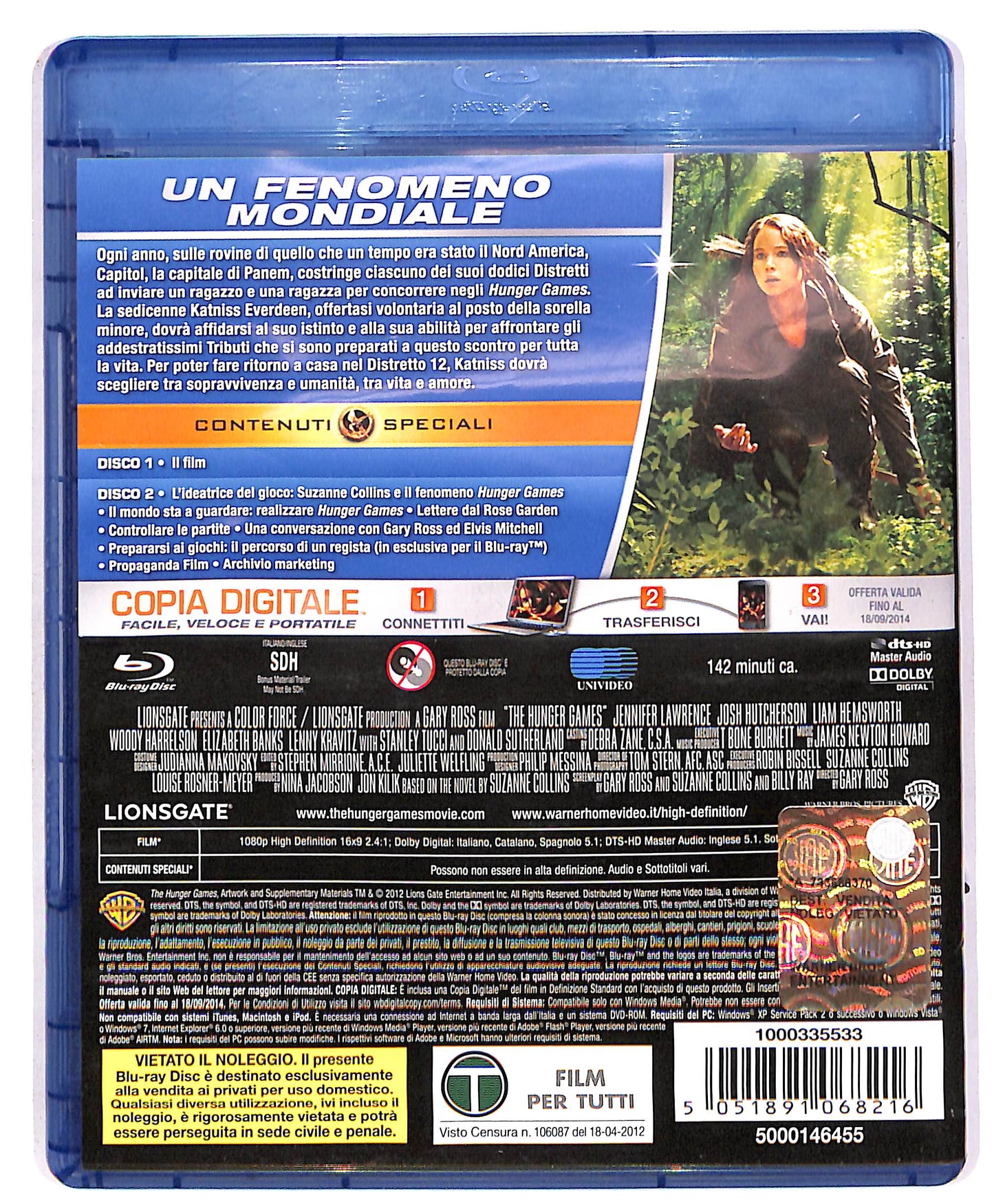 EBOND hunger games (no digital copy) BLURAY BLURAY DB672476