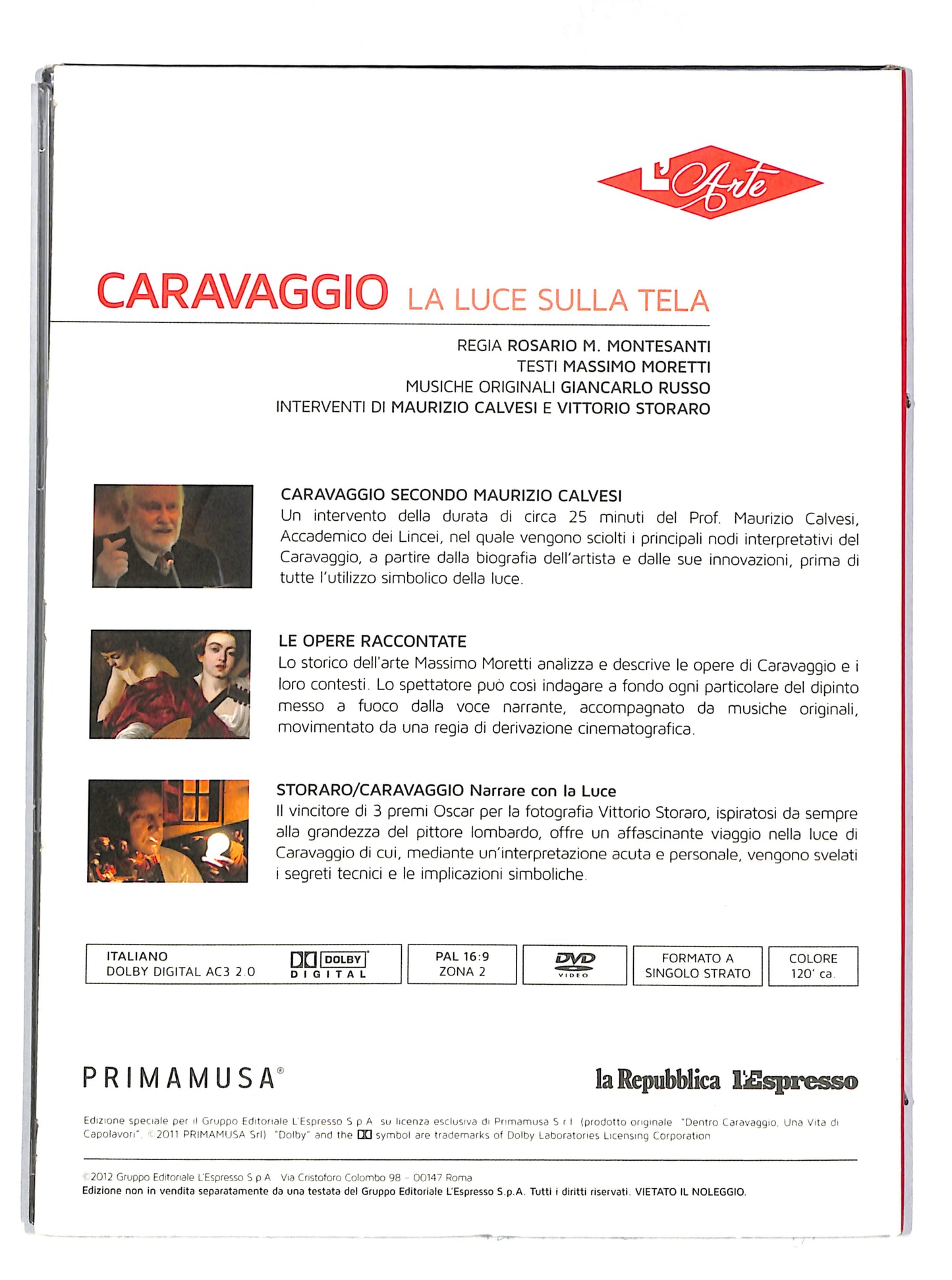 EBOND Caravaggio - la luce sulla tela vol 1 EDITORIALE DVD DB672614