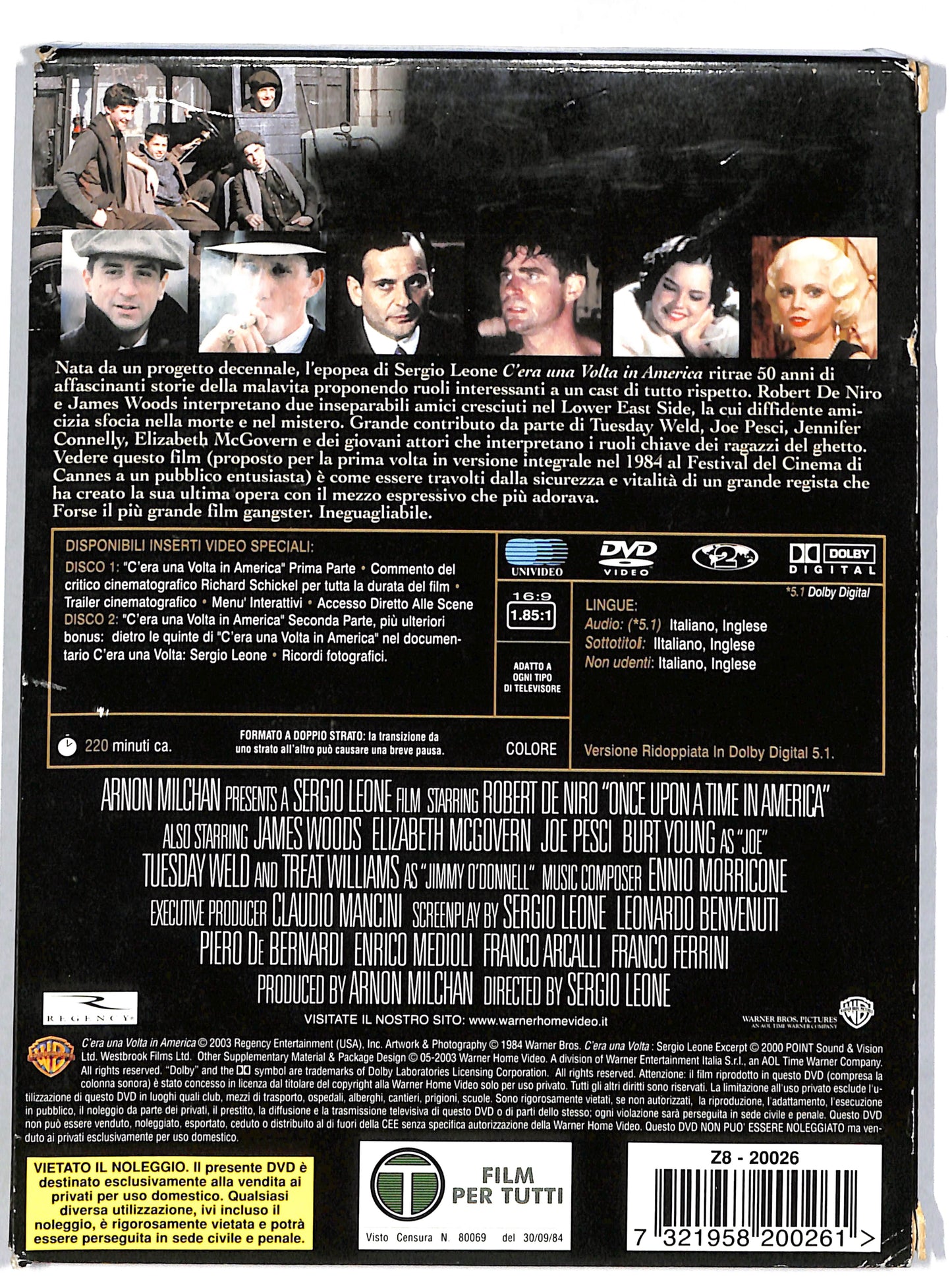 EBOND C'era una volta in America DIGIPACK DVD DB672618