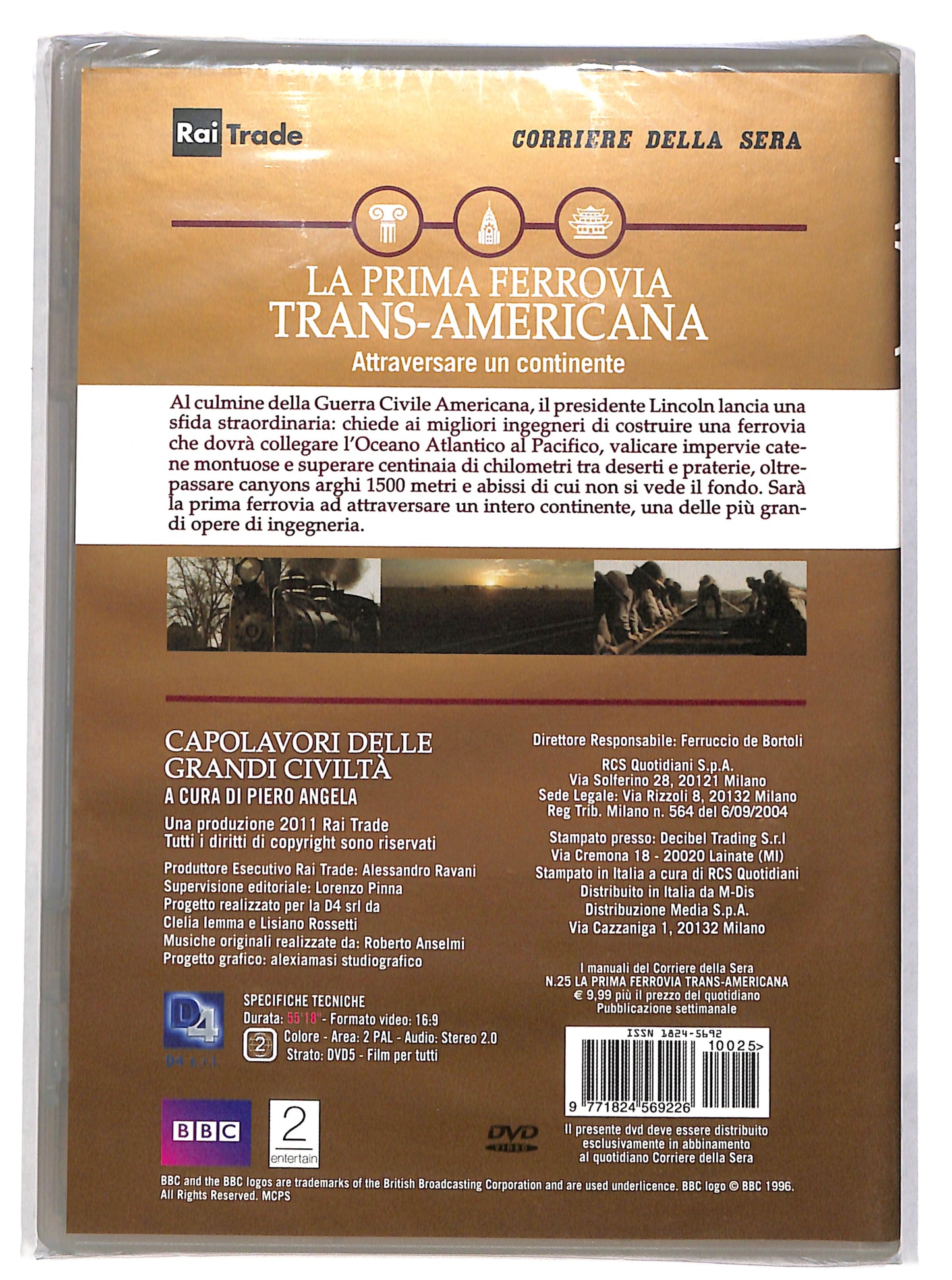 EBOND La prima ferrovia Trans-Americana vol 25 EDITORIALE DVD DB672622