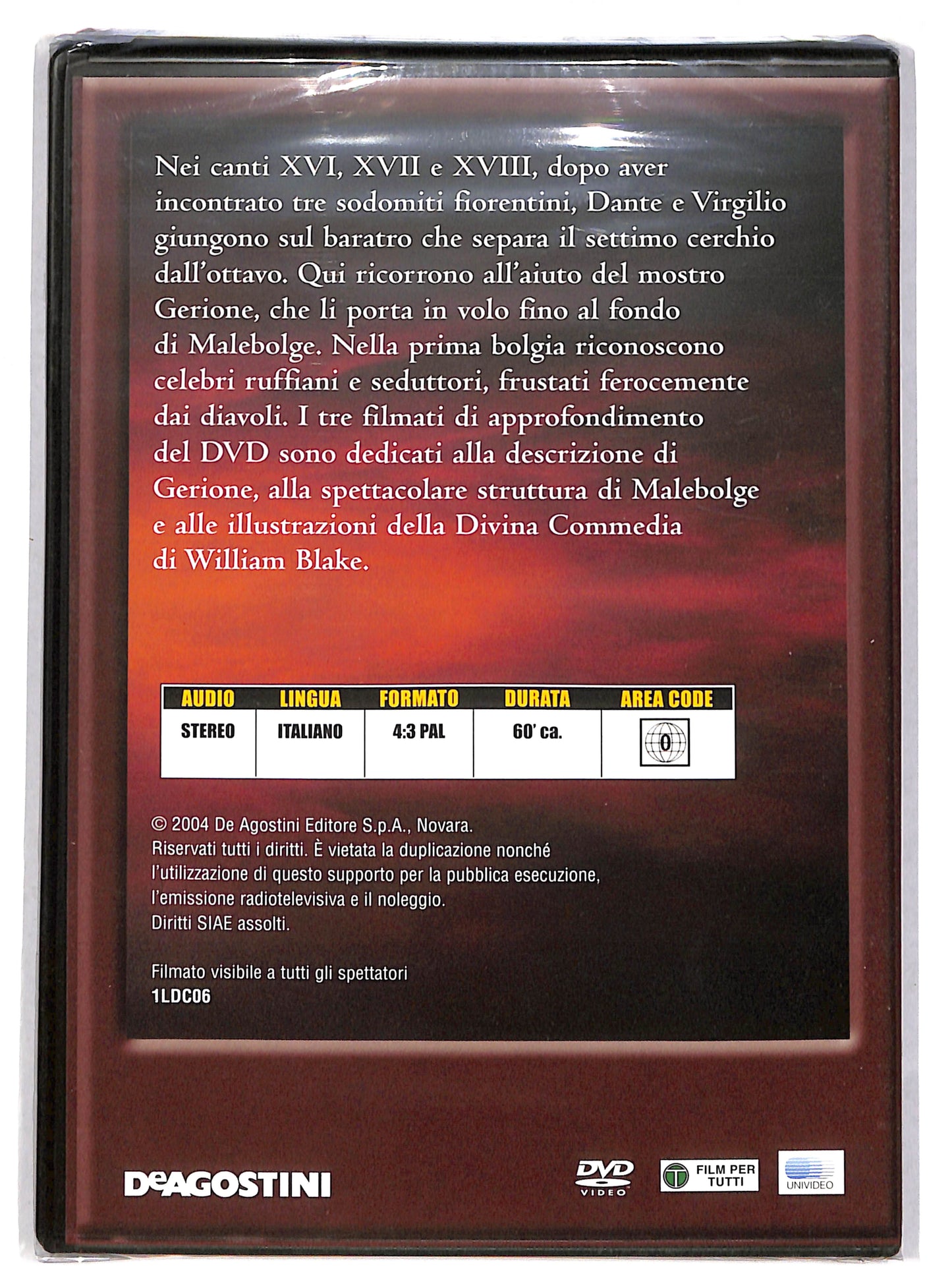 EBOND La divina commedia vol 6 - Inferno canti XVI - XVII EDITORIALE DVD DB672635