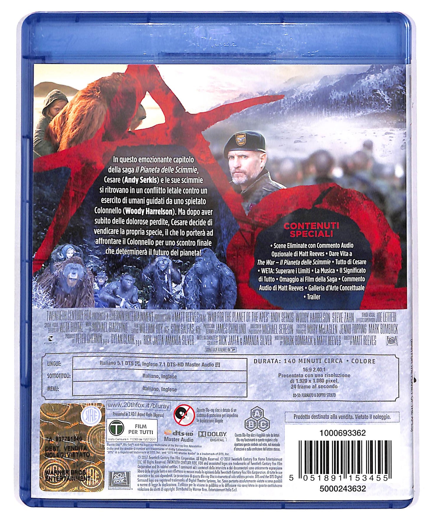 EBOND The War - Il Pianeta Delle Scimmie BLURAY BLURAY DB672820