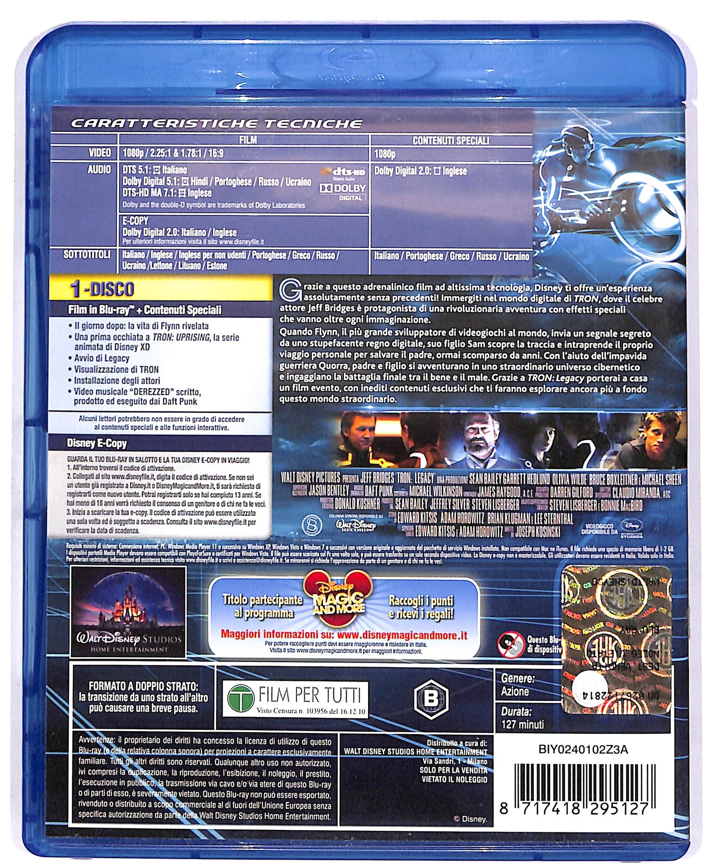 EBOND Tron The Original BLURAY Non Contiene Disney E-copy BLURAY DB672842