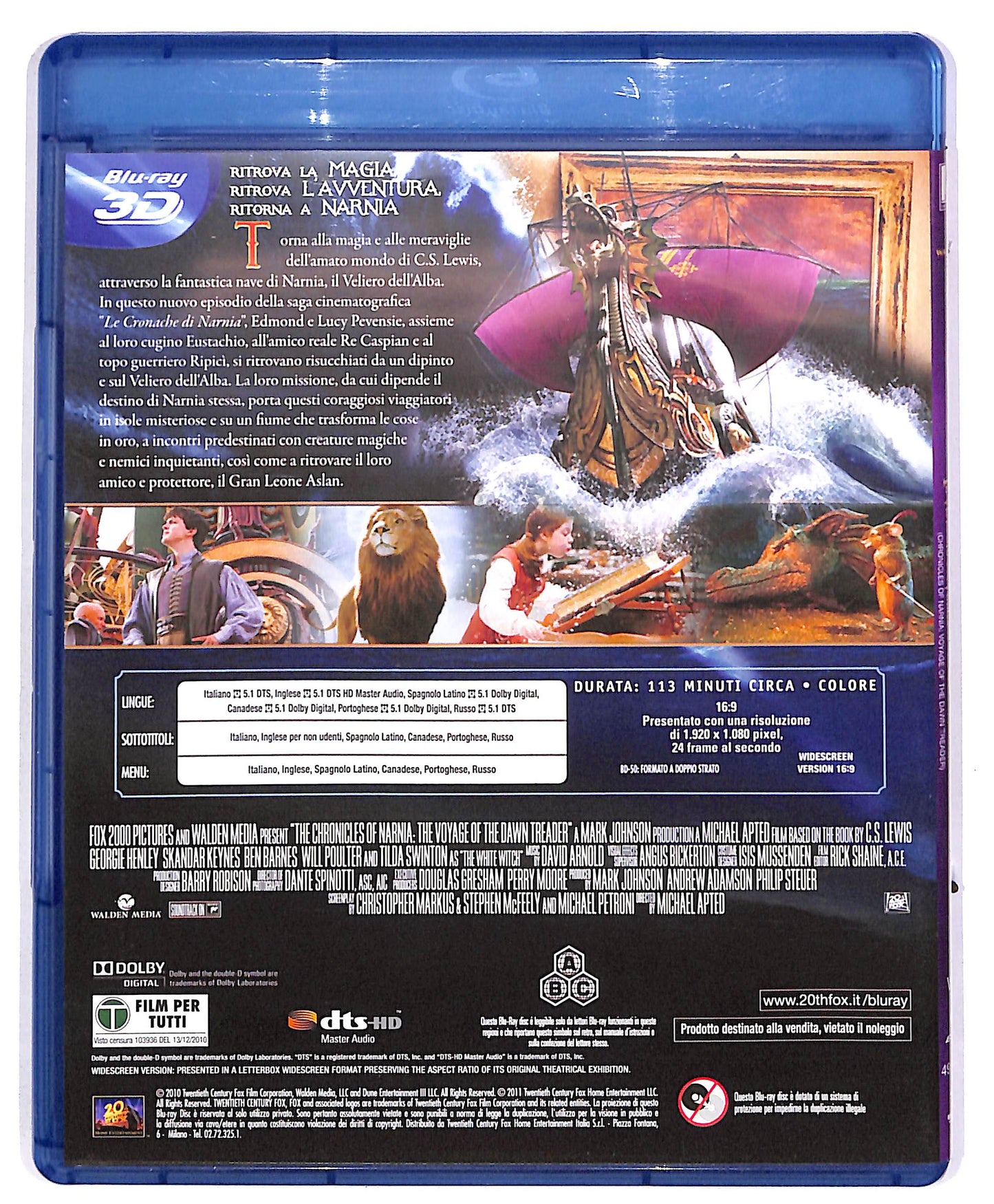 EBOND Le cronache di Narnia - Il viaggio del veliero 3D BLURAY DB672871