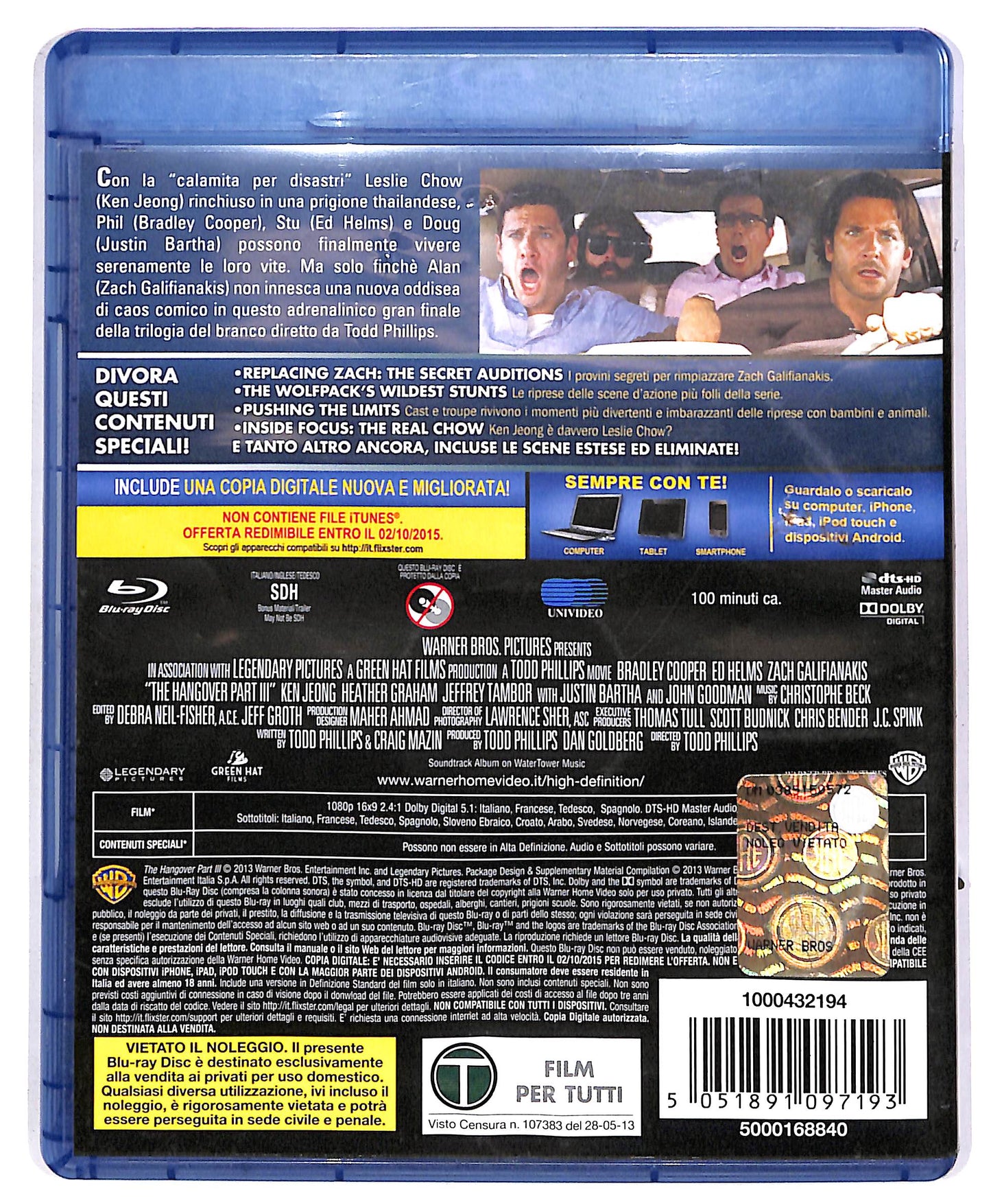 EBOND Una notte da leoni 3 BLURAY BLURAY DB672877