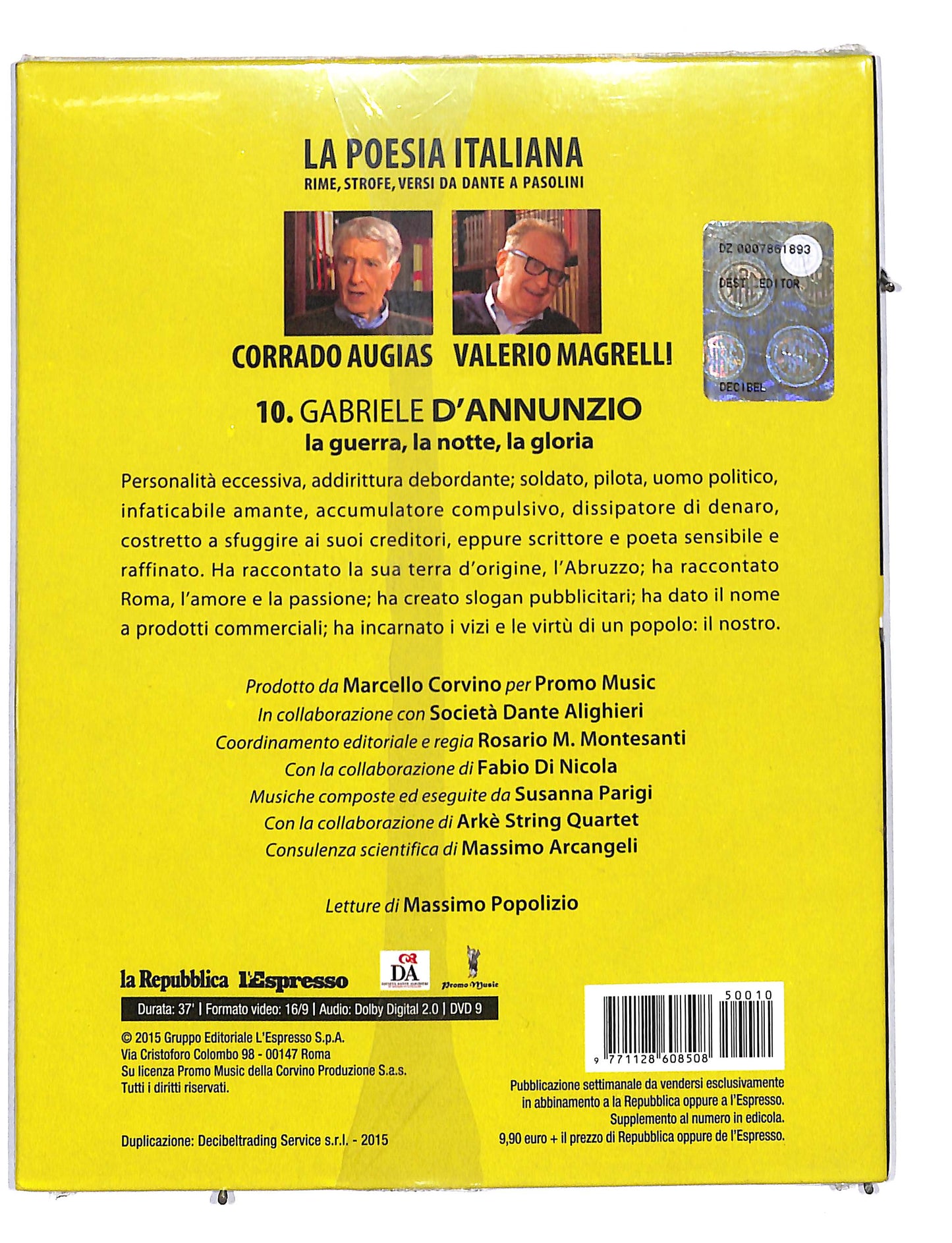 EBOND La poesia italiana vol 10 Gabriele d'Annunzio DVD DB673205