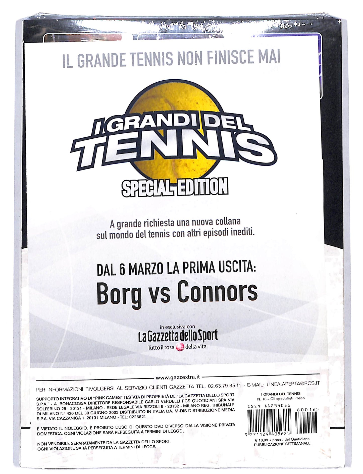 EBOND I grandi del tennis vol 16 Gli Specialisti rosso EDITORIALE DVD DB673220