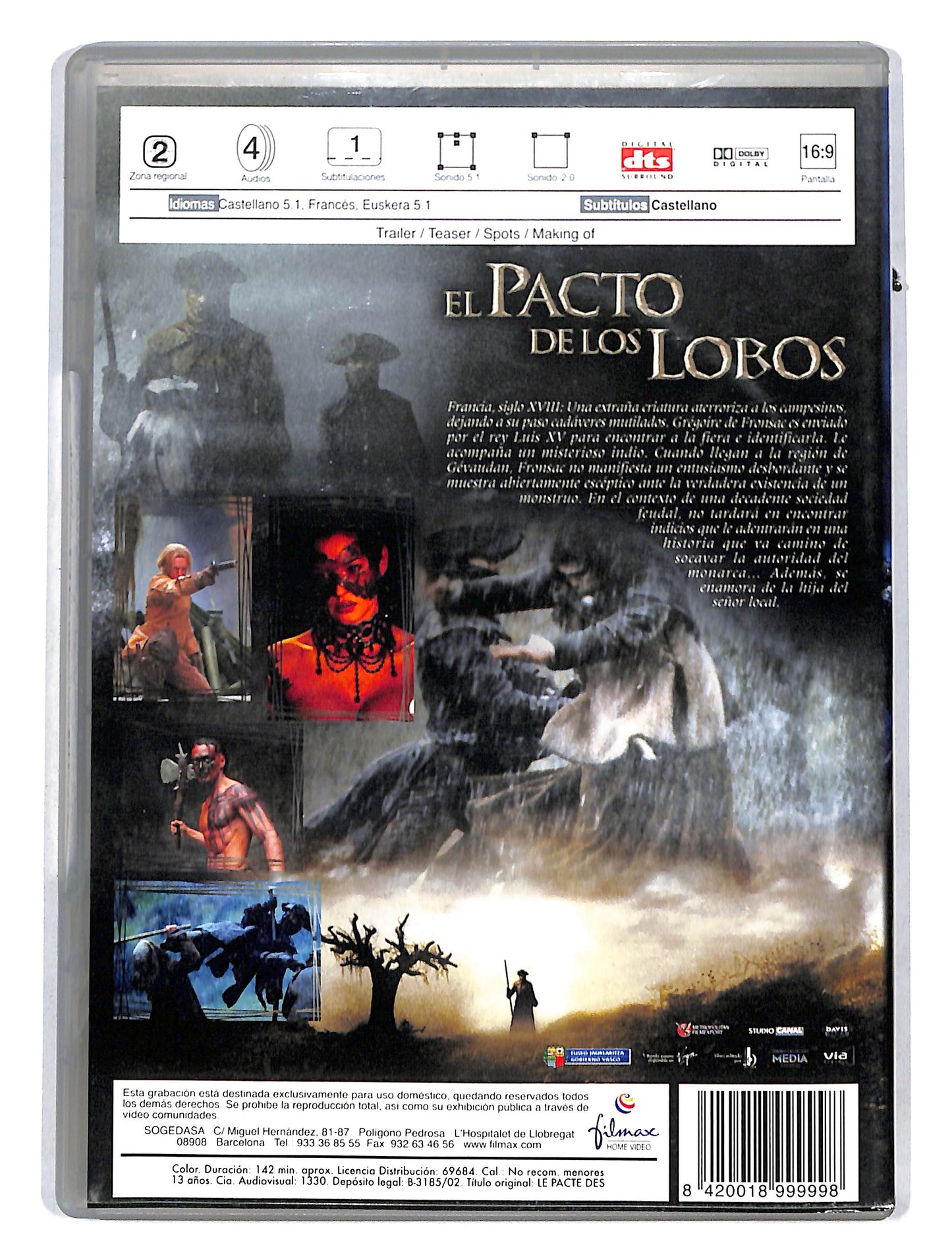 EBOND El Pacto De Los Lobos Edizione Spagnola DVD DB673264