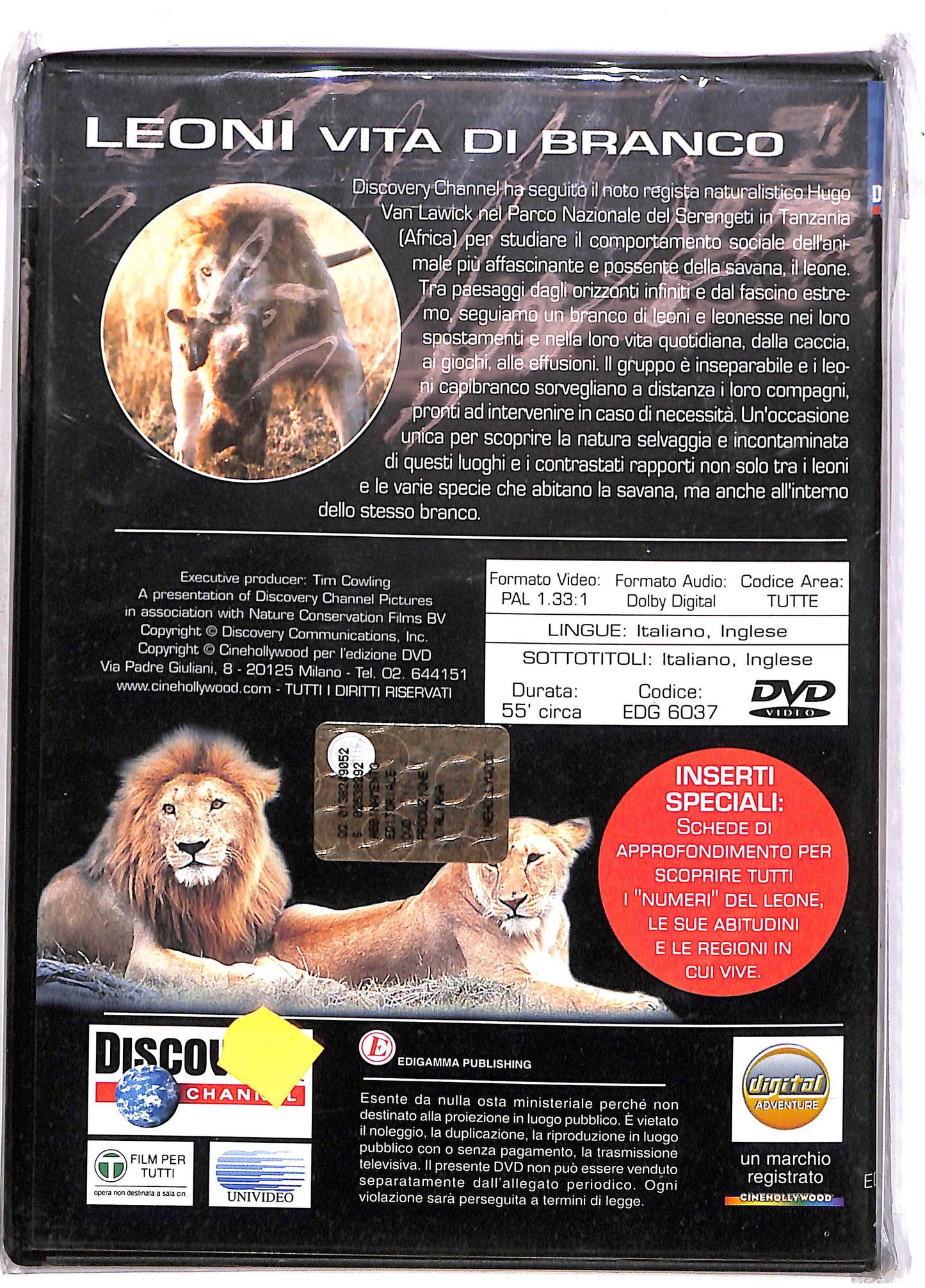 EBOND Discovery Leoni vita di branco EDITORIALE DVD DB673913