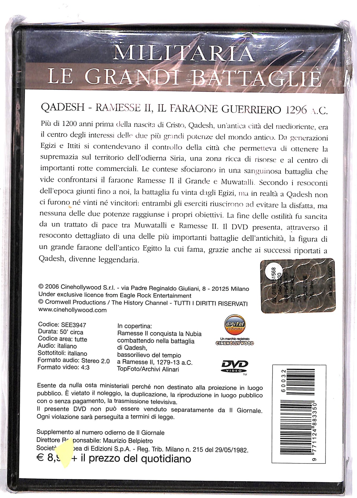 EBOND Qadesh Ramesse Ii Il Faraone Guerriero Editoriale DVD DB673944