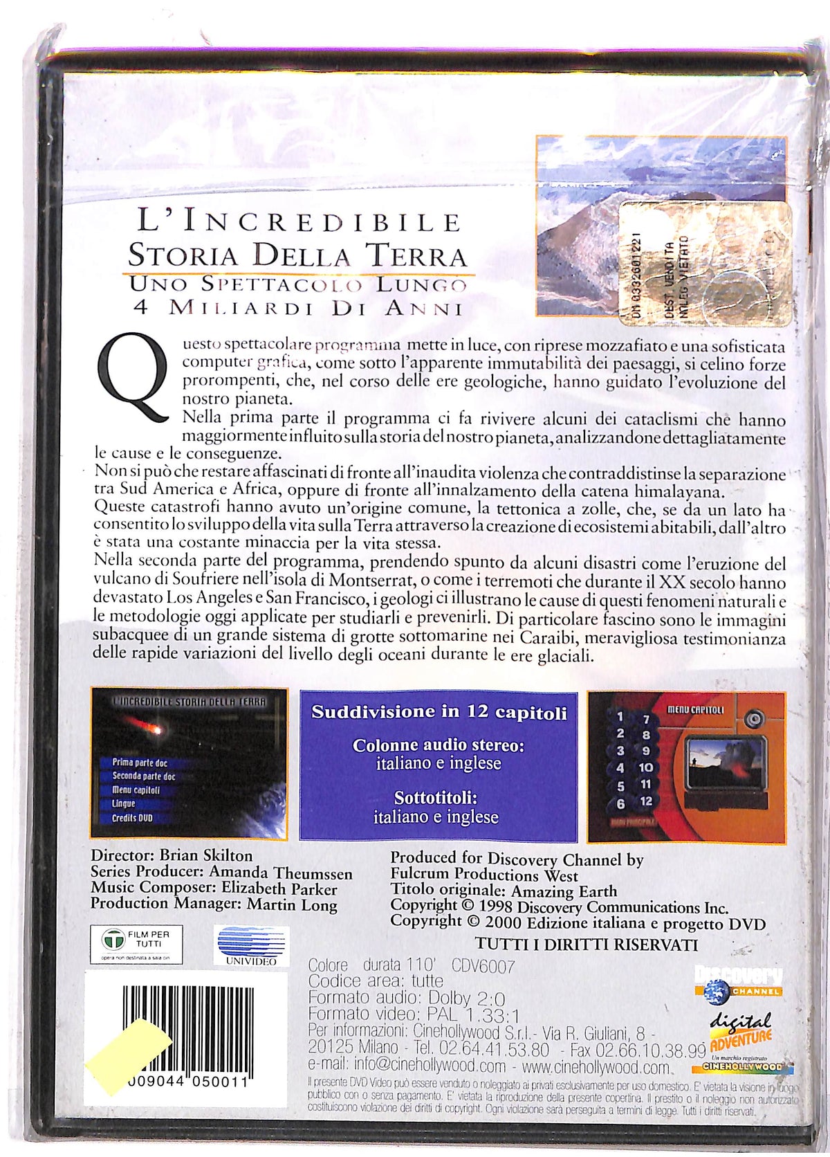 EBOND L'incredibile Storia Della Terra Uno Spettacolo... Editoriale DVD DB673959