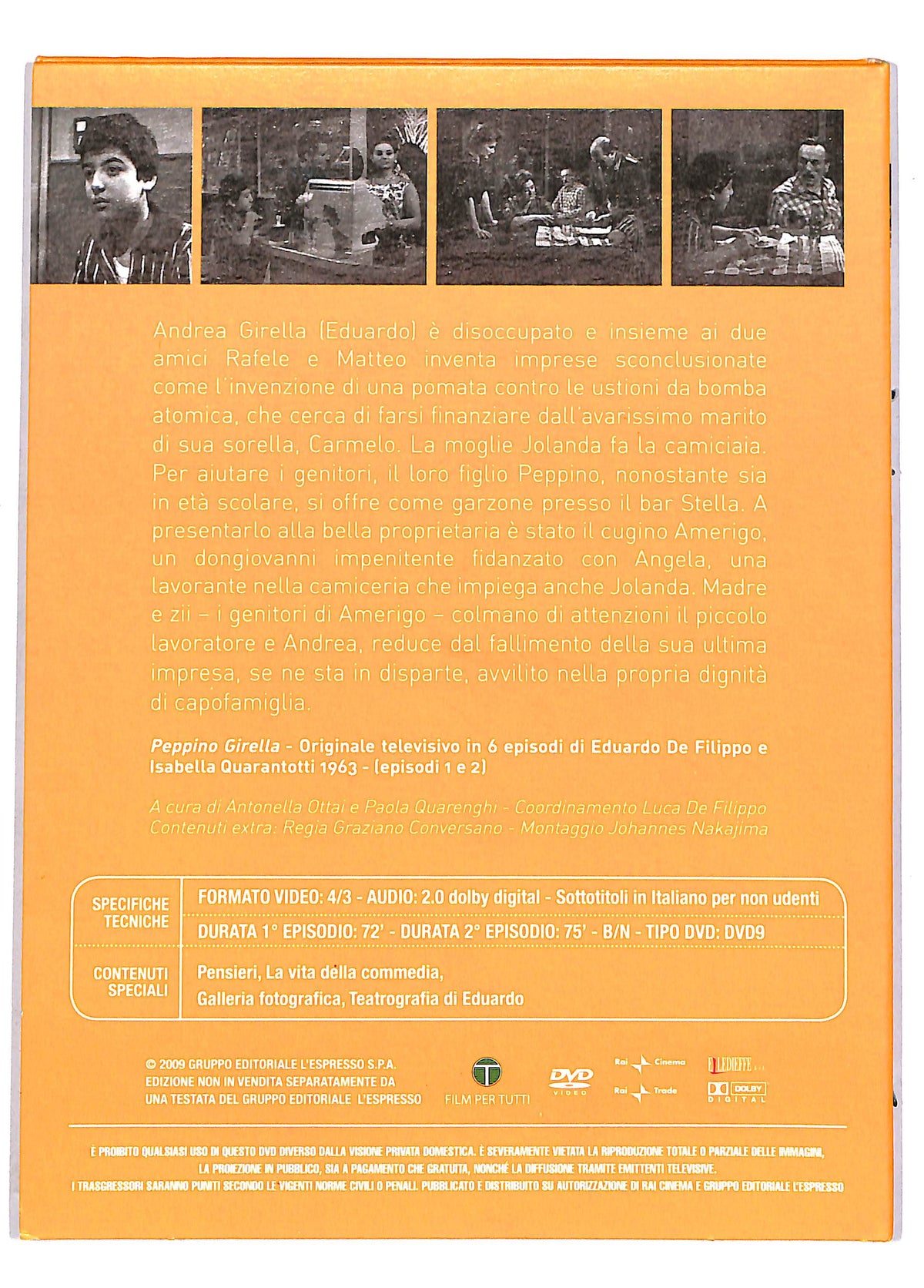 EBOND Il telero. Eduardo - Peppino Girella DIGIPACK EDITORIALE DVD DB674122