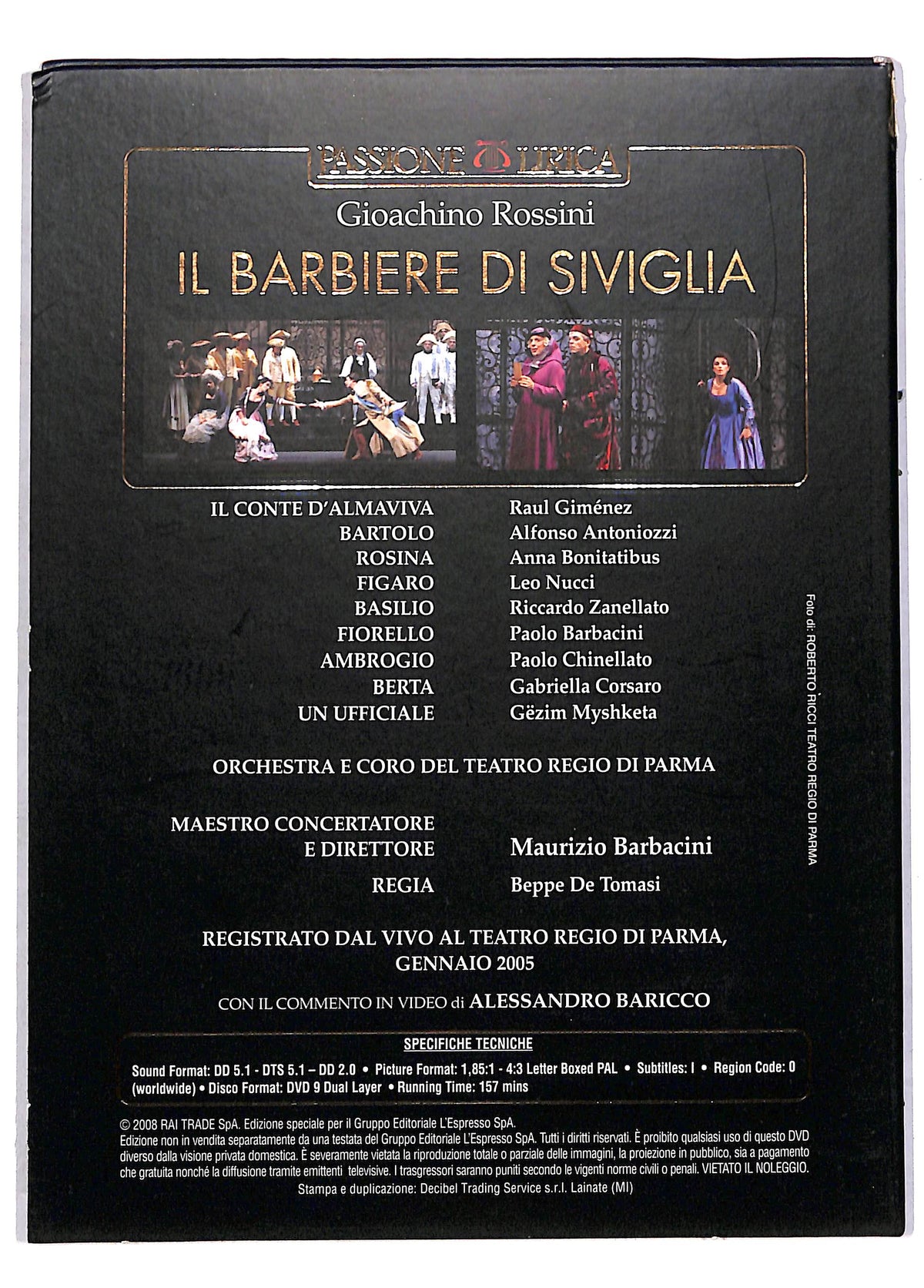 EBOND Il barbiere di Siviglia EDITORIALE DIGIPACK DVD DB674134