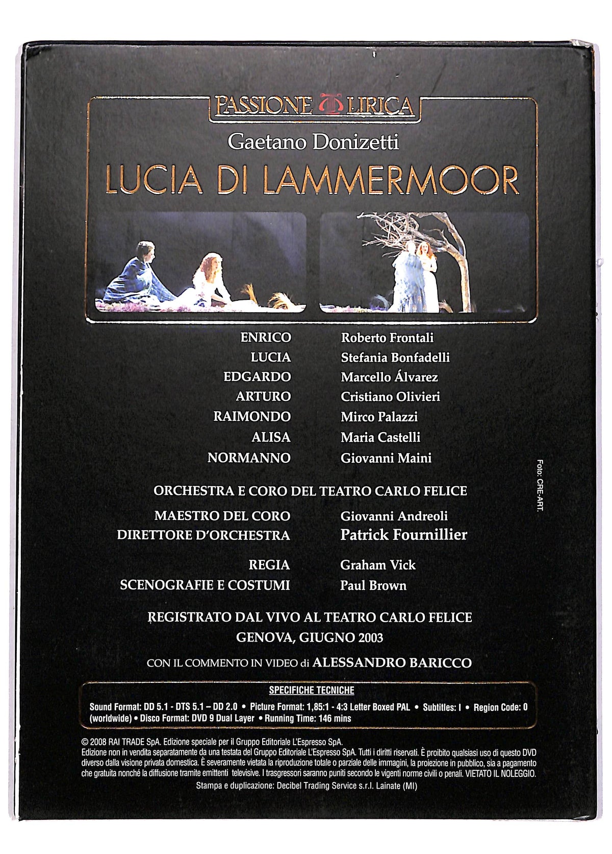 EBOND Passione Lirica Vol10 - Lucia di Lammermoor EDITORIALE DIGIPAK DVD DB674154