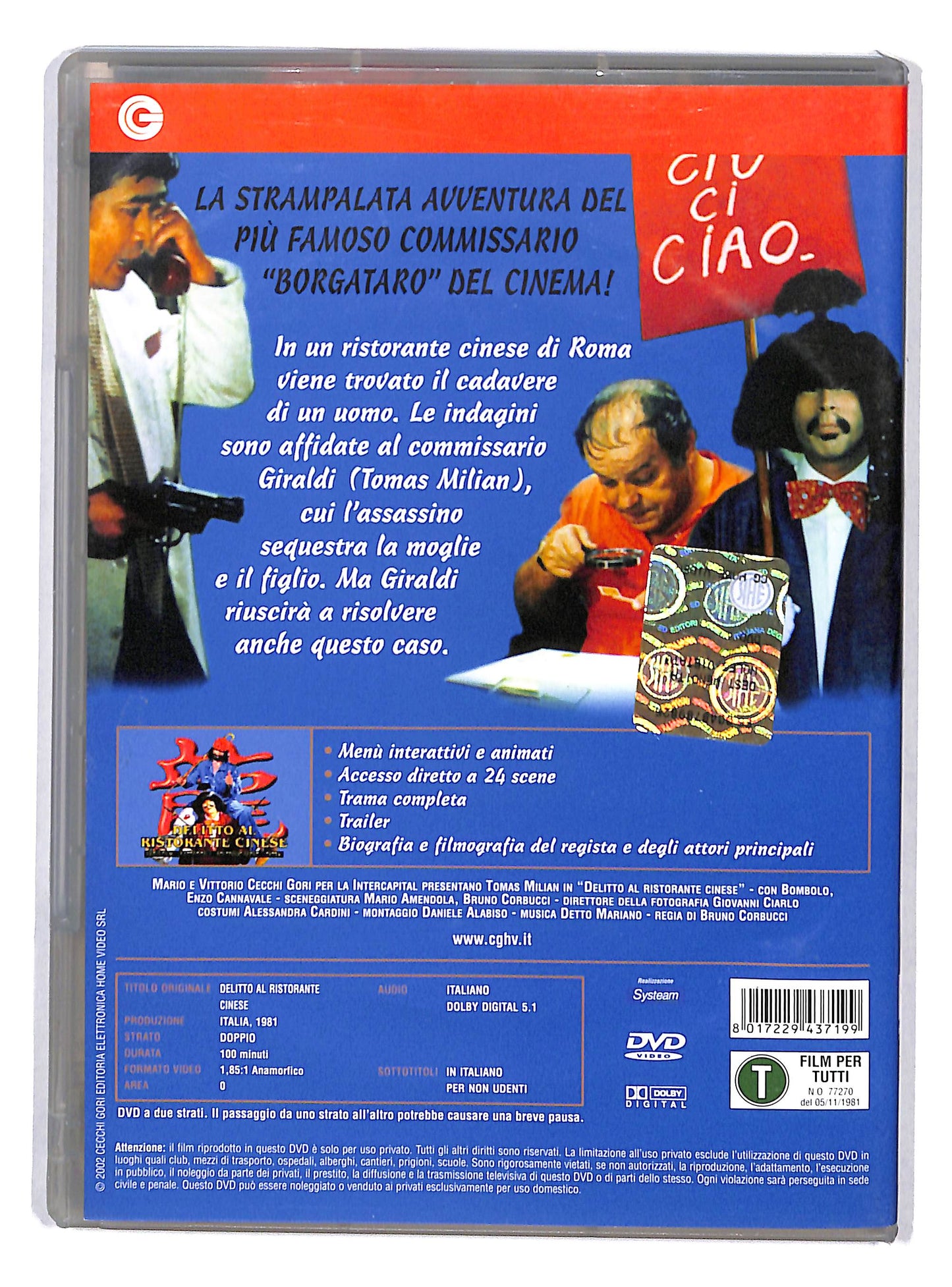 EBOND delitto al ristorante cinese EDITORIALE DVD DB674415