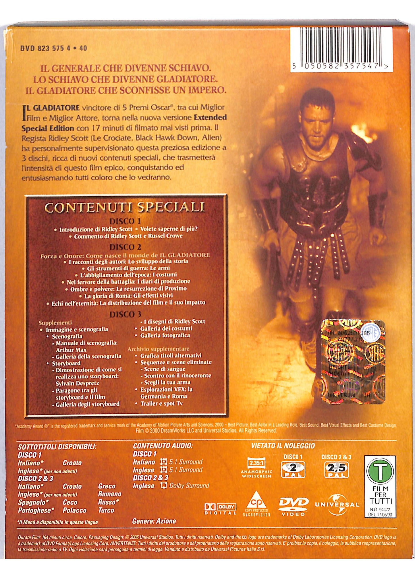 EBOND Il Gladiatore - Extended Special Edition (3 dvd) DVD DB674423