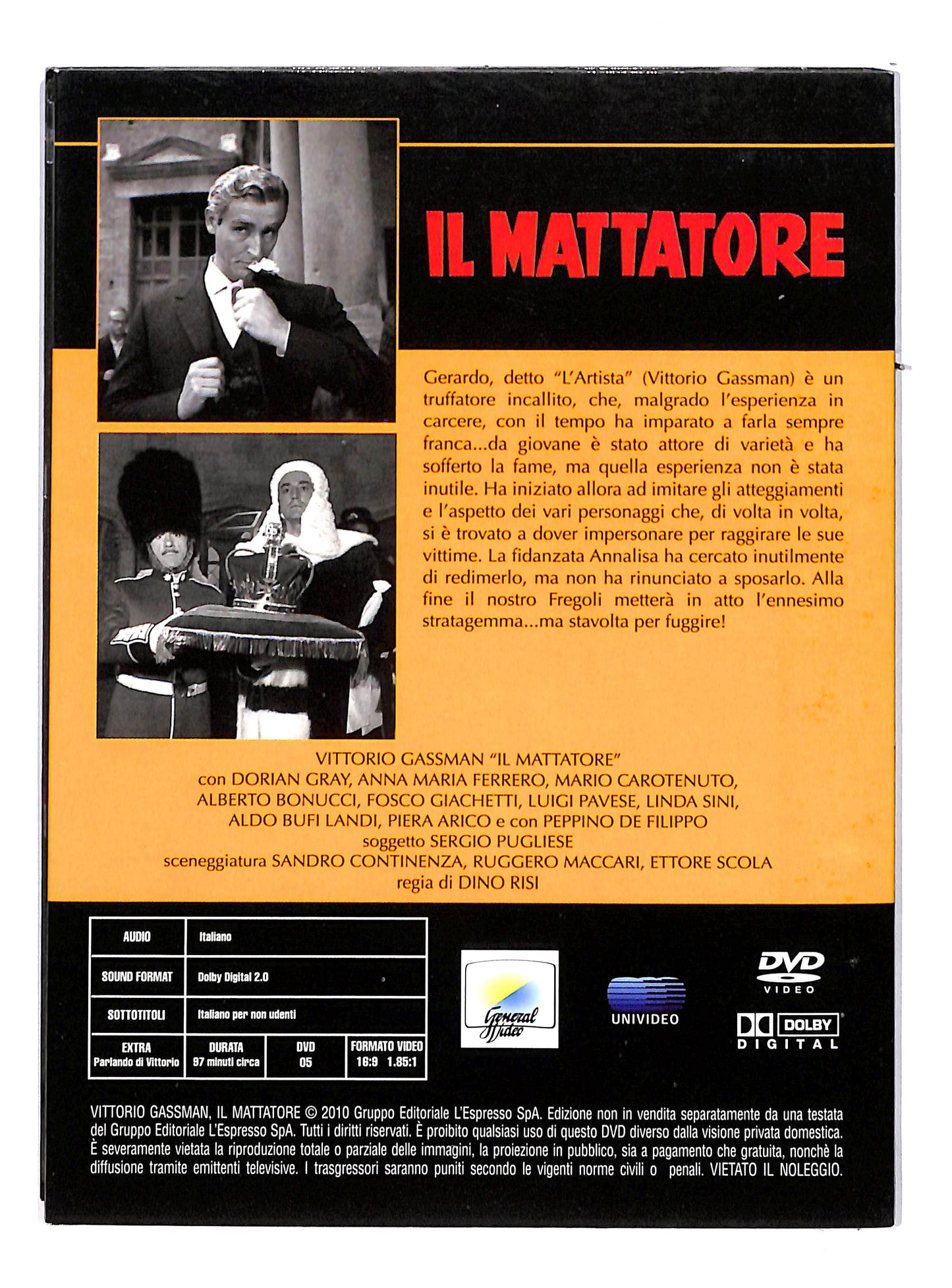 EBOND Il mattatore EDITORIALE DVD DB674478