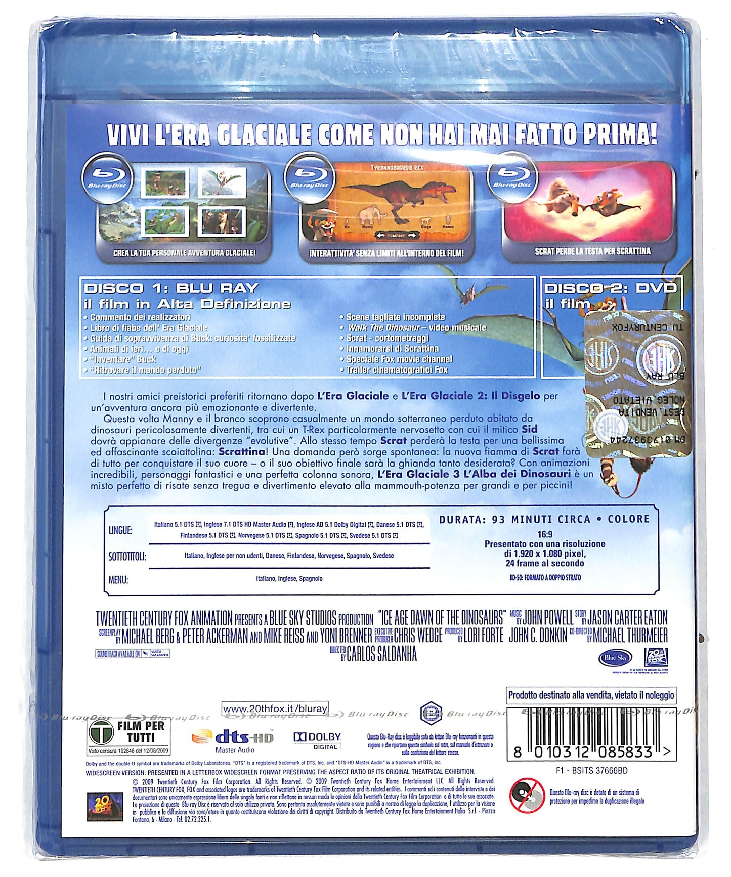 EBOND L'era glaciale 3 L'alba dei dinosauri (2 DISCHI) BLURAY DB674627