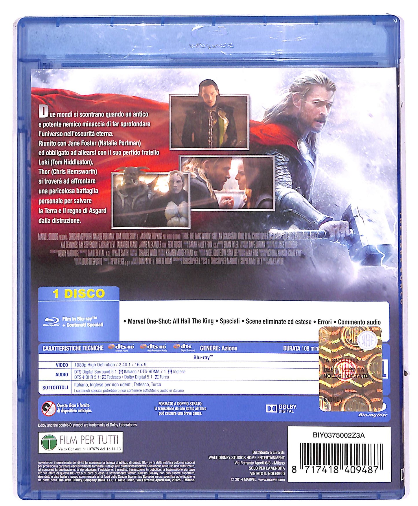 EBOND Thor The Darworld BLURAY BLURAY DB674819