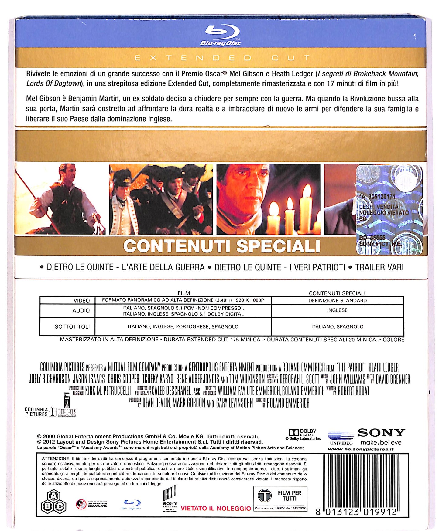 EBOND Il patriota BLURAY BLURAY DB674820