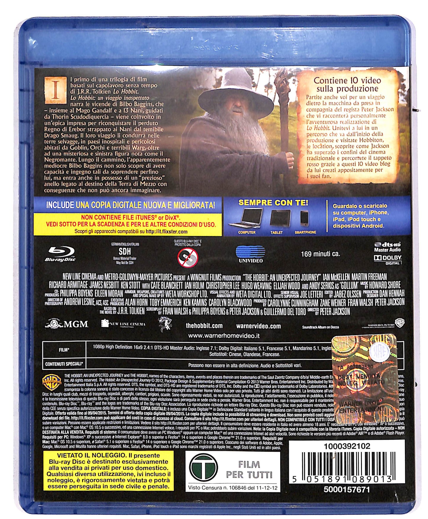 EBOND Lo Hobbit - Un Viaggio Inaspettato BLURAY BLURAY DB674862