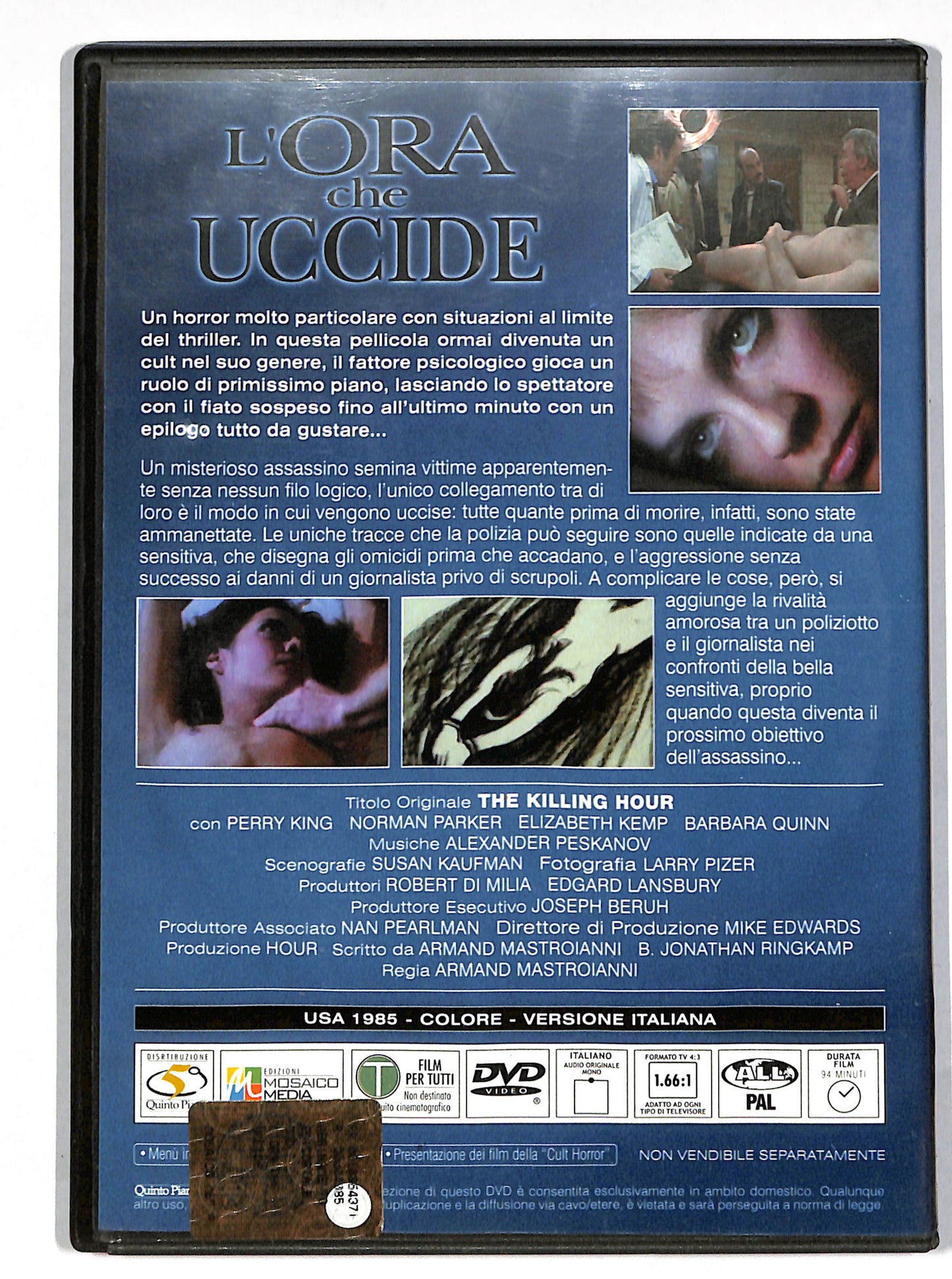 EBOND L'ora che uccide EDITORIALE DVD DB675109