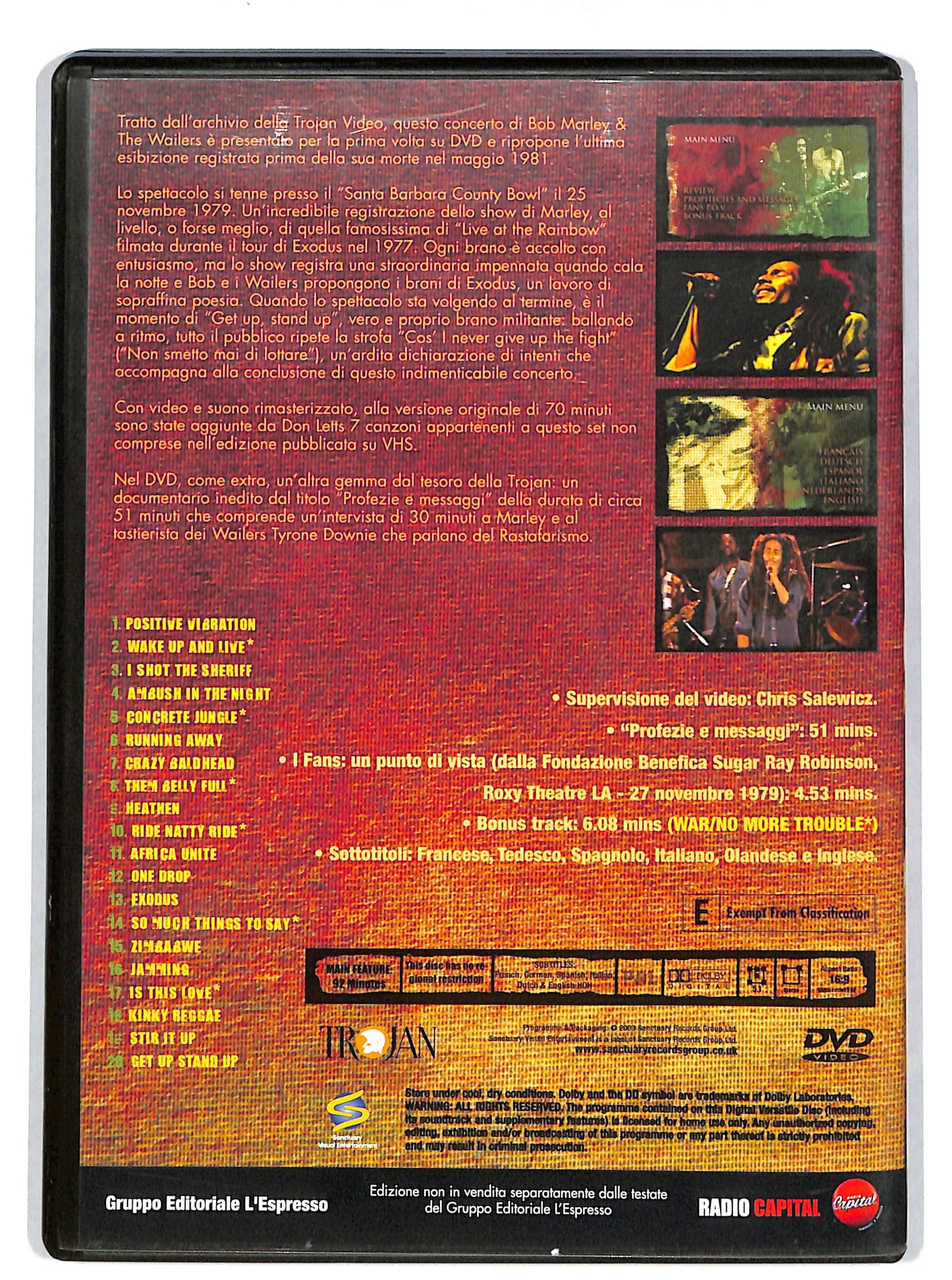 EBOND Bob marley - the legend live EDITORIALE DVD DB675140