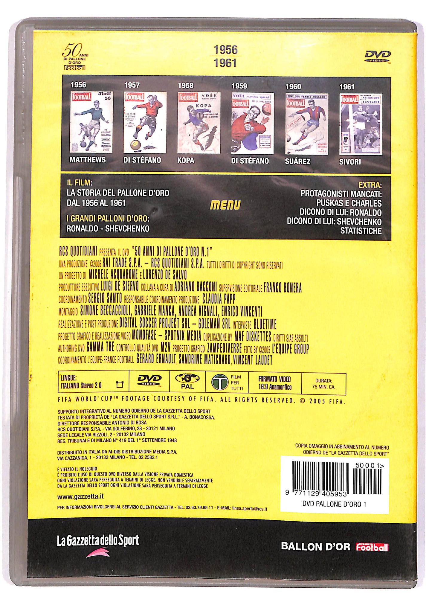 EBOND 50 Anni Di Pallone D'oro Ronaldo Shevchenko Editoriale DVD DB675605