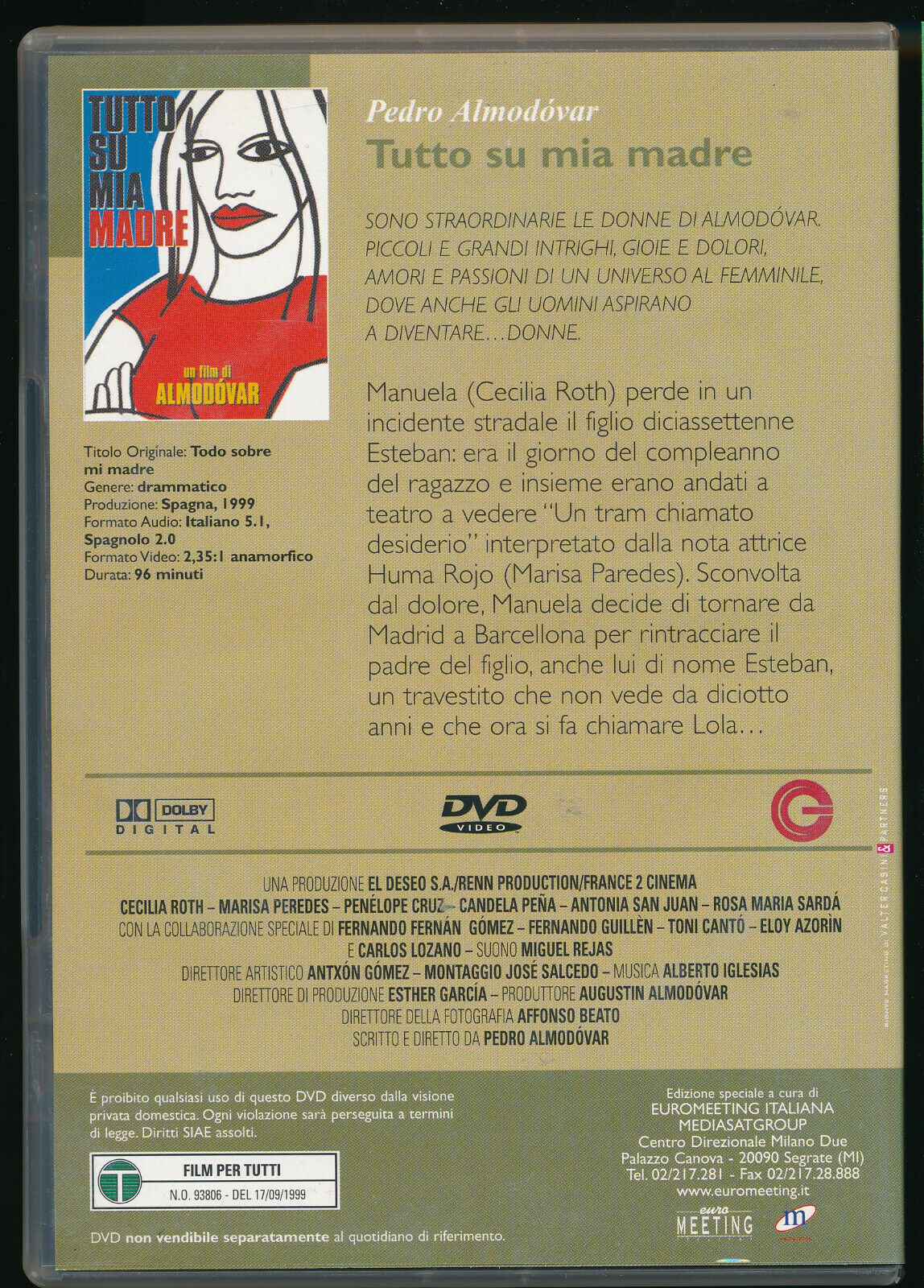 EBOND Tutto Su Mia Madre  Editoriale DVD DB675830