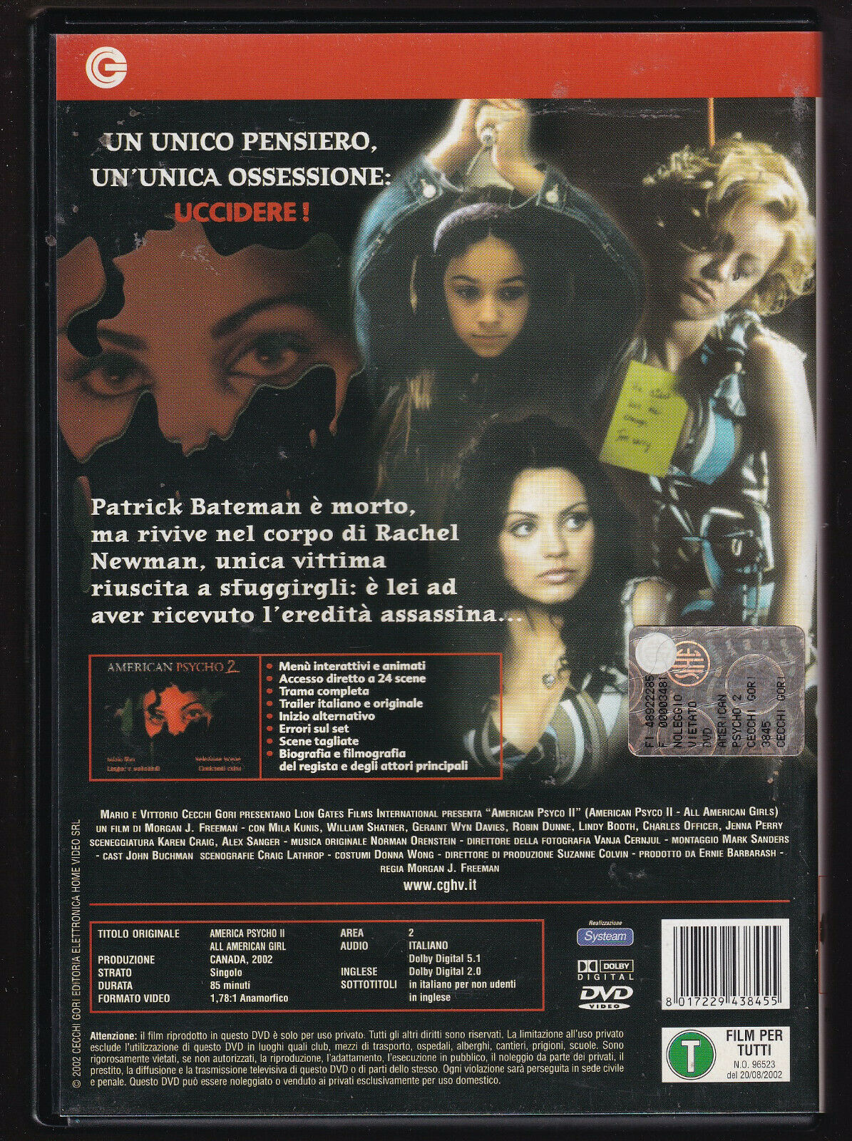 EBOND American Psycho 2 DVD DB675832